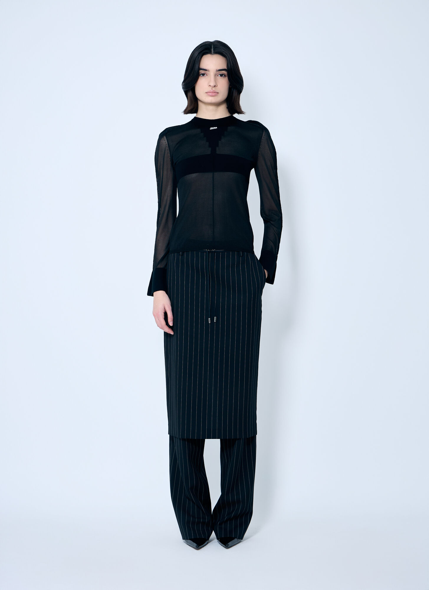  Jean Paul Gaultier Jean Paul Gaultier Open-knit Sweater - Frau Strick Black S 