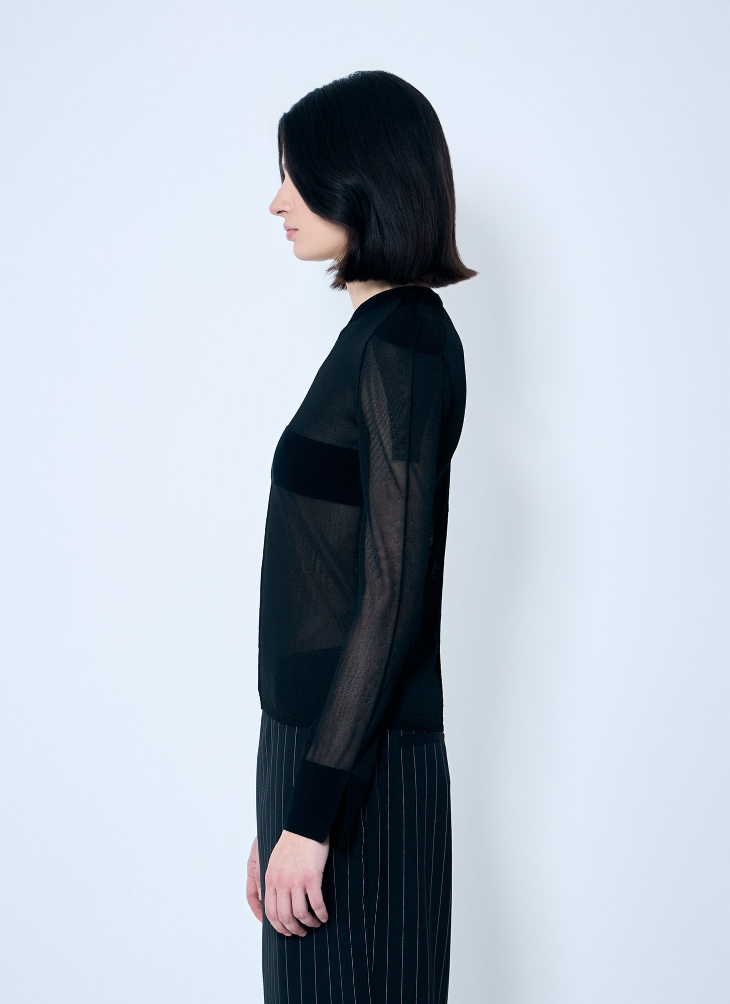  Jean Paul Gaultier Jean Paul Gaultier Open-knit Sweater - Frau Strick Black S 