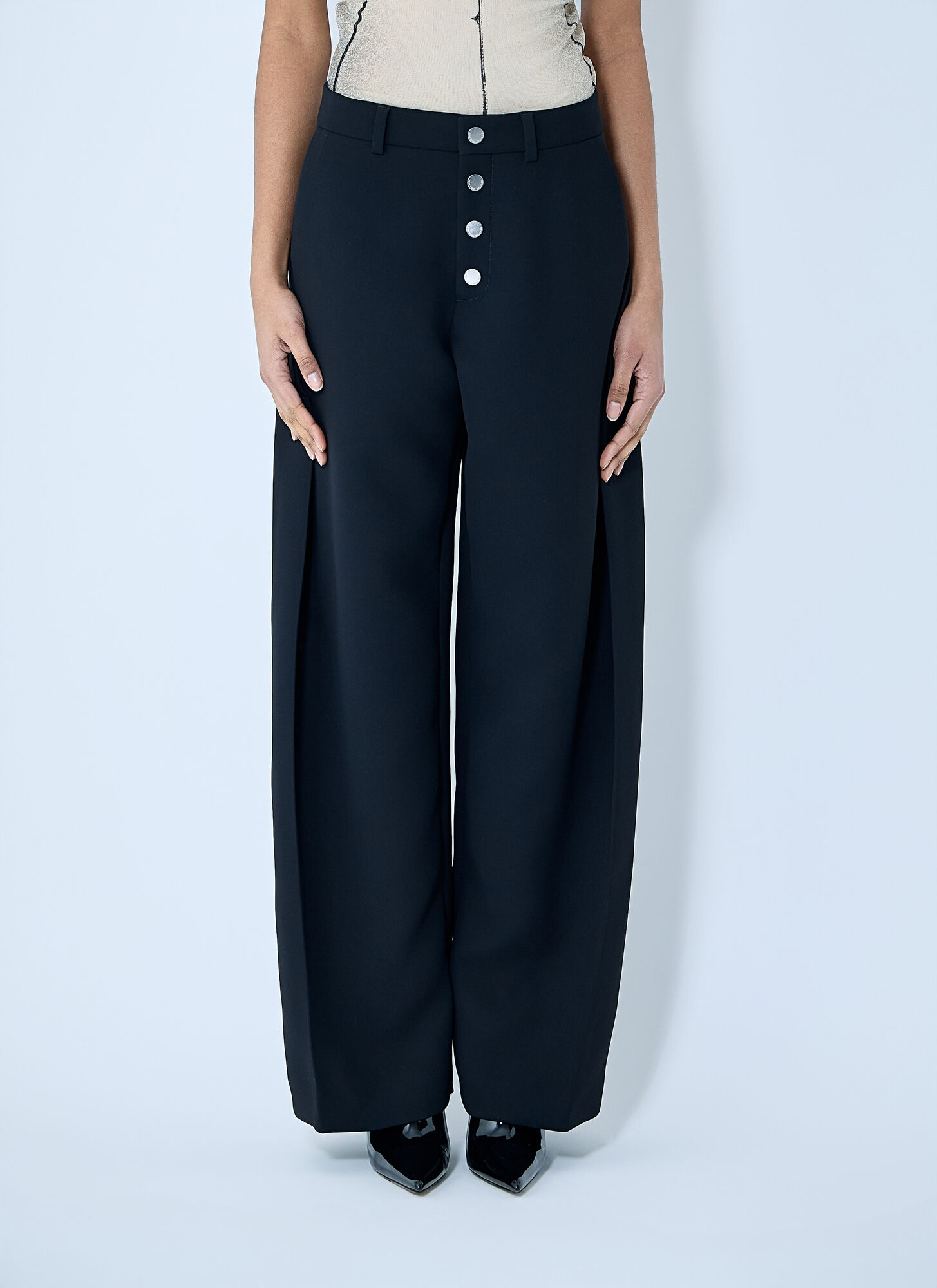 Jean Paul Gaultier Sculptural Pants - Woman Pants Black Fr - 38