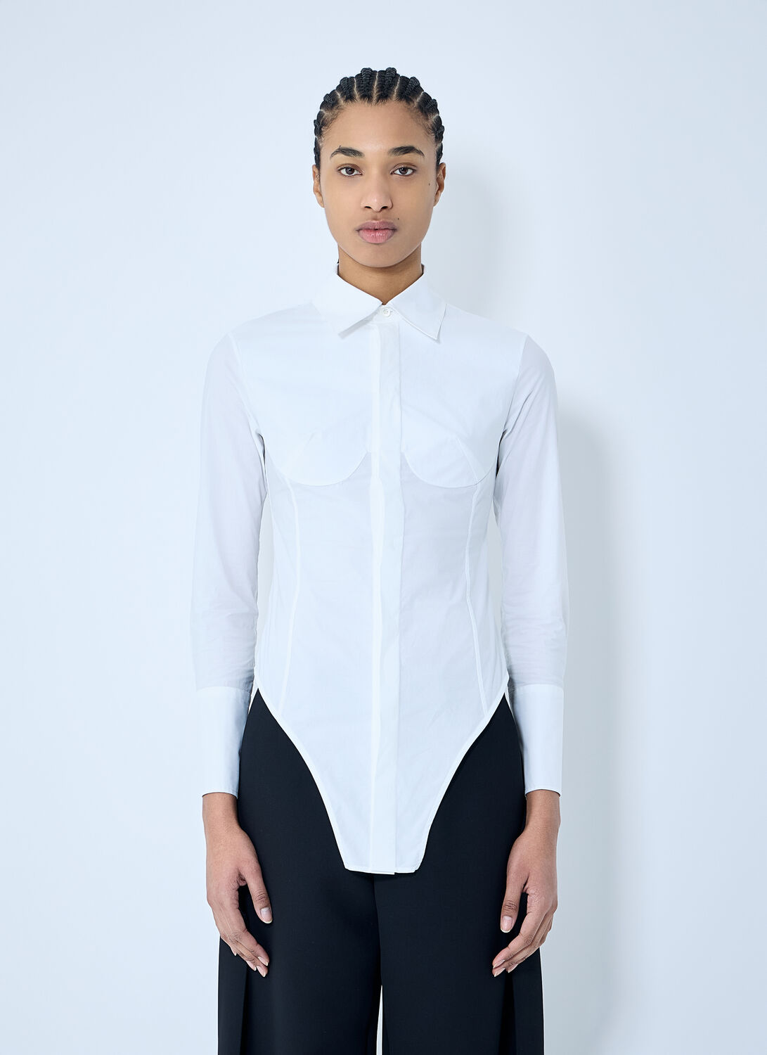 Jean Paul Gaultier Women Corset Shirt In White
