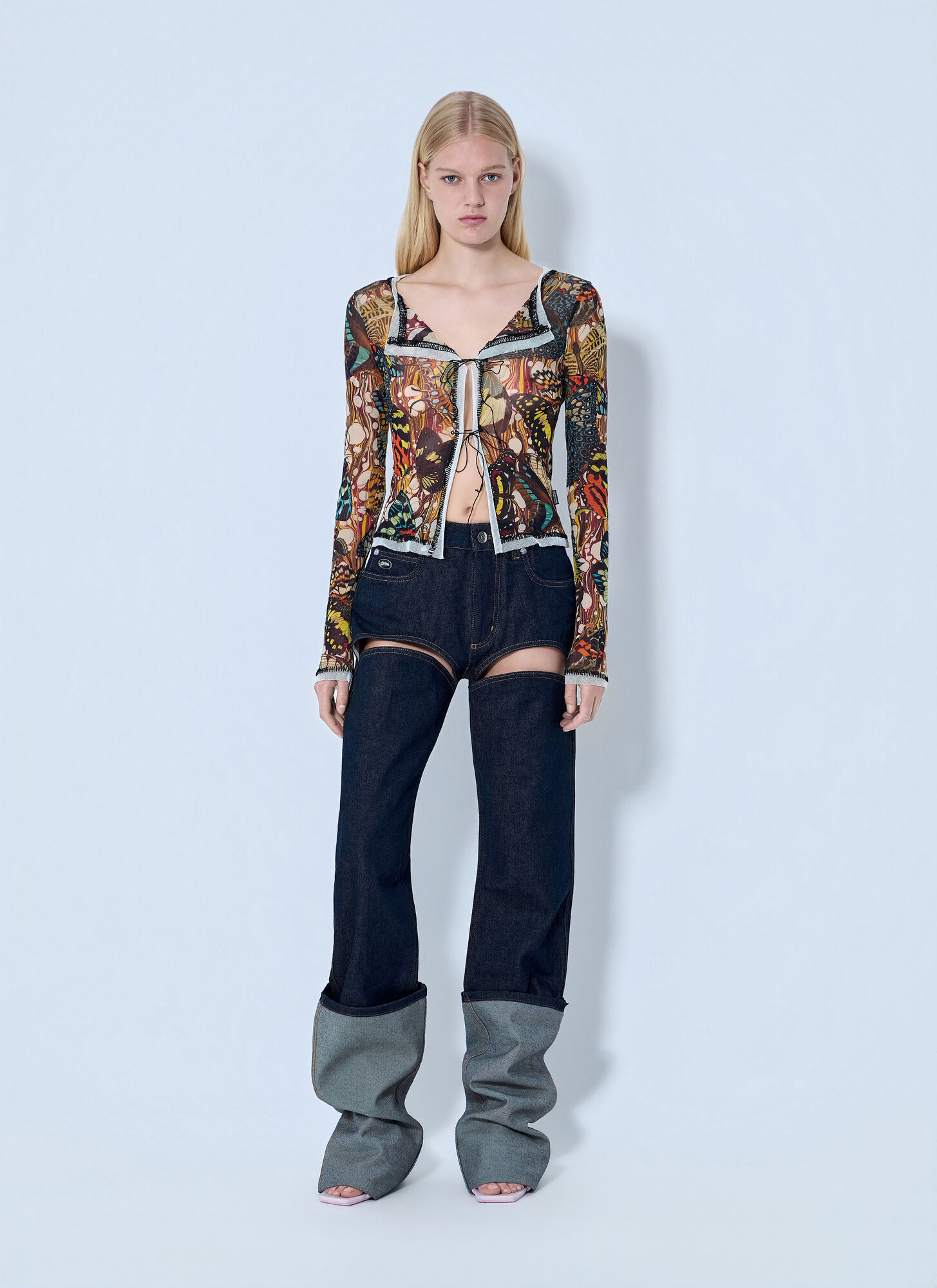  Jean Paul Gaultier Jean Paul Gaultier Re-edition The Yellow Butterfly Cardigan - Frau Tops Brown M 