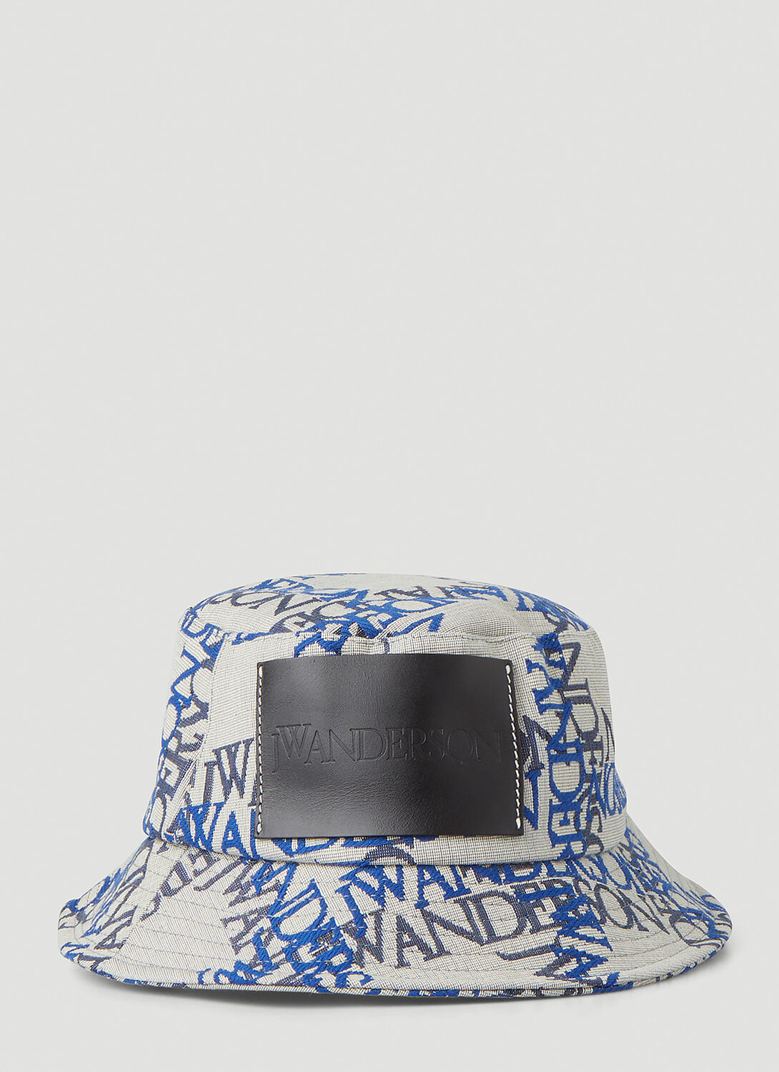 Jw Anderson Double Logo Bucket Hat In Blue