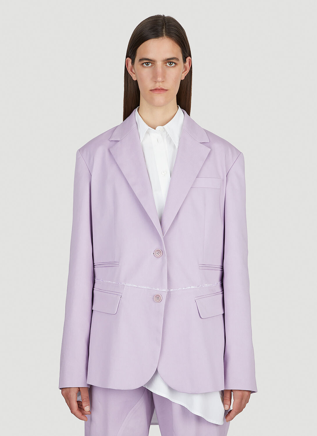 JW Anderson Deconstructed Blazer - Woman Blazers Lilac Uk - 06