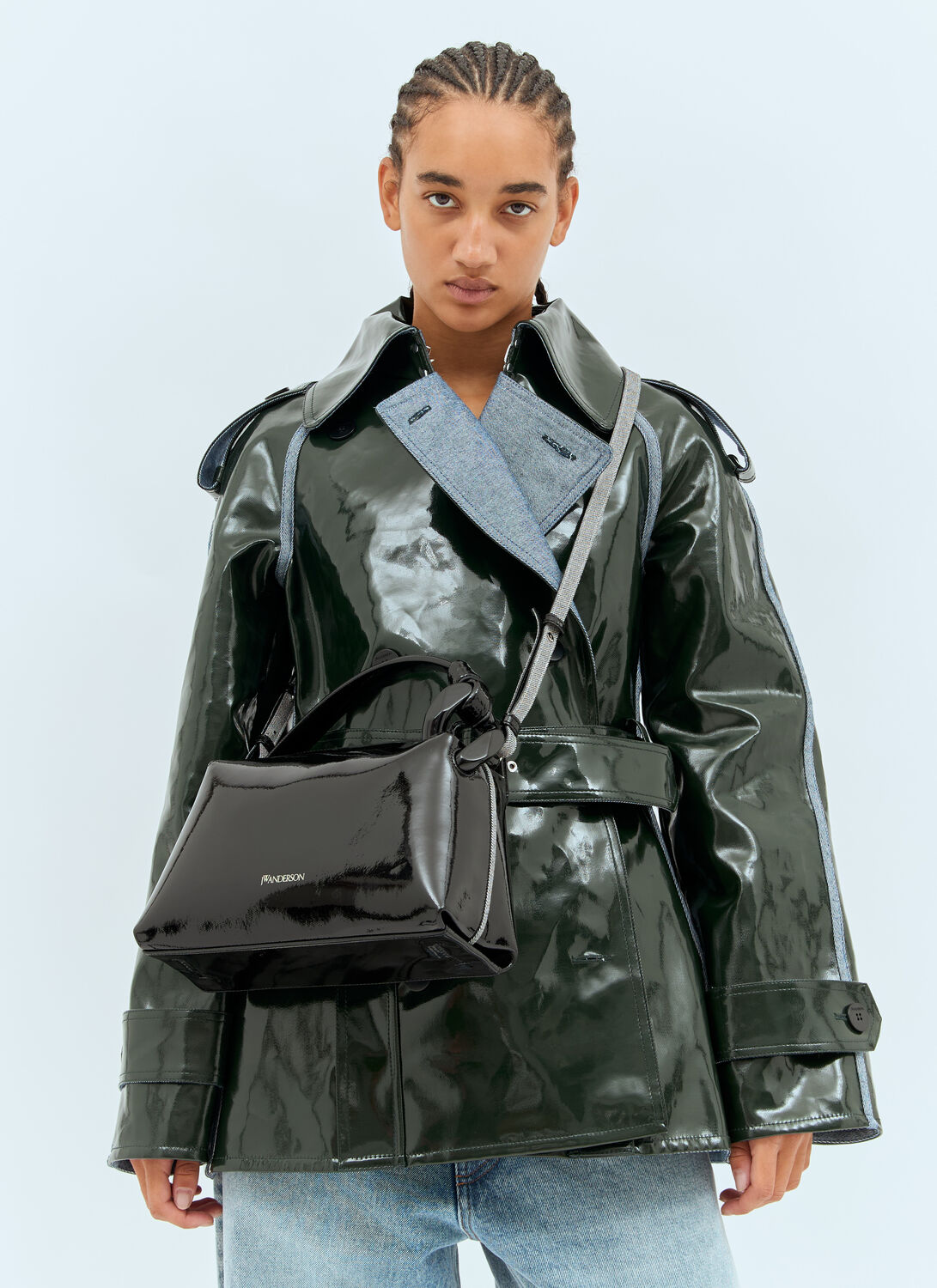 Jw Anderson Corner Handbag In Black