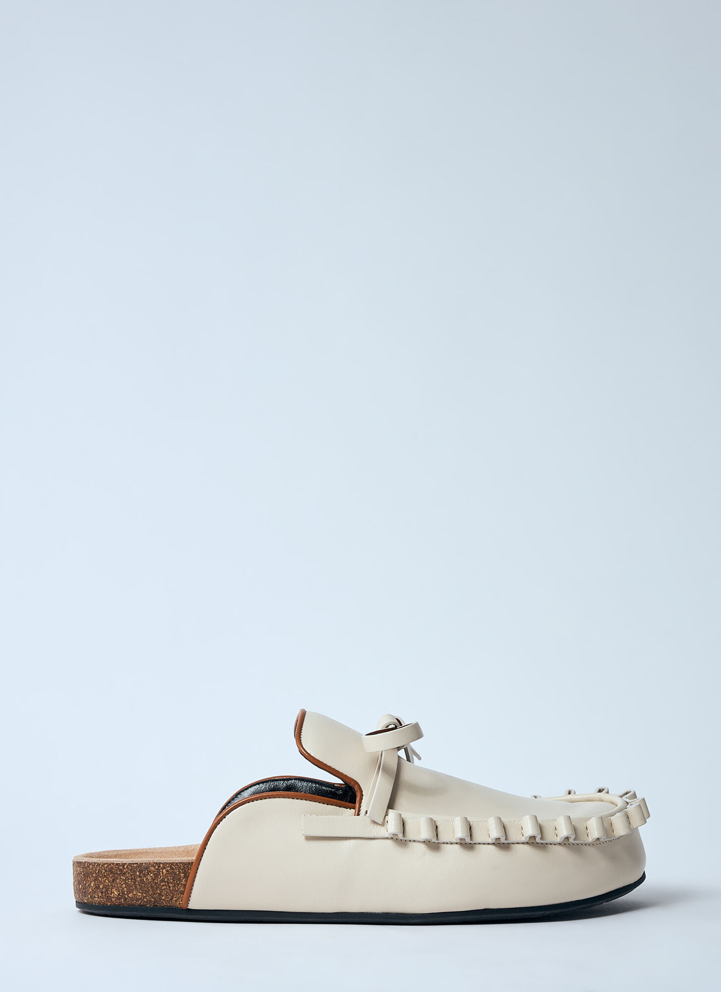 JW ANDERSON LEATHER RUFFLE MULES 