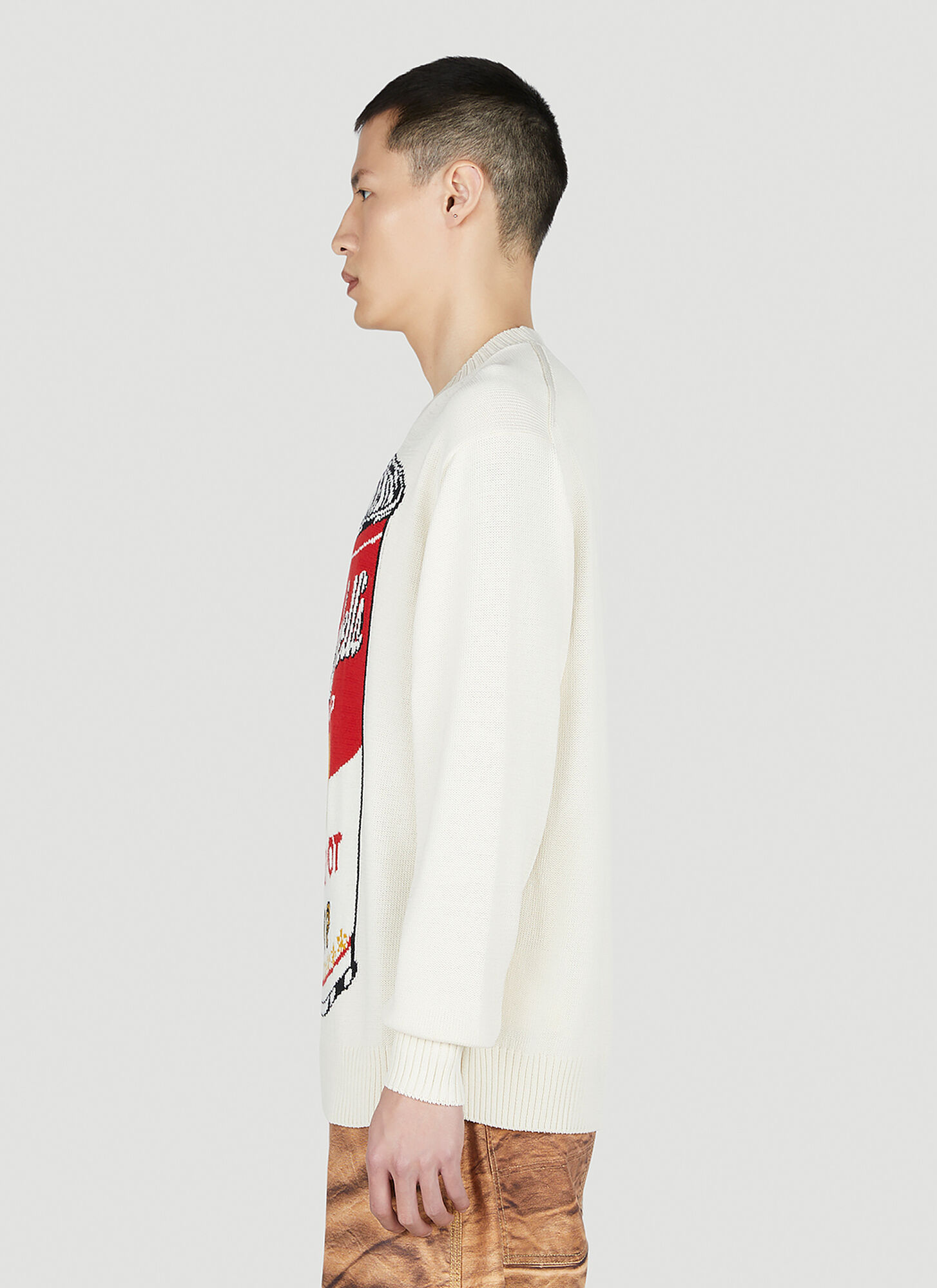  Junya Watanabe Junya Watanabe Soup Andy Warhol Sweater - Mann Strick White M 
