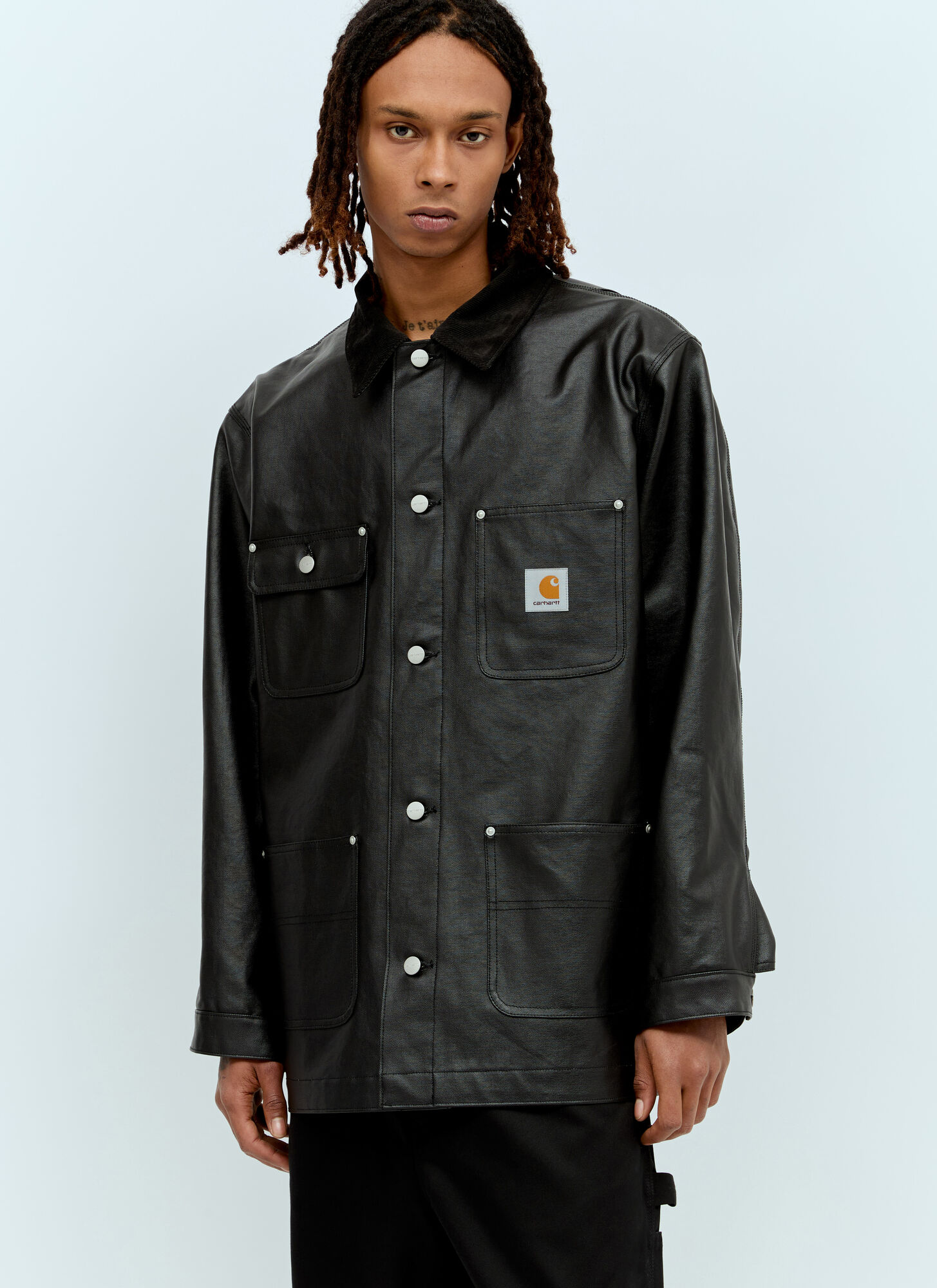 Shop Junya Watanabe X Carhartt Wax Jacket In Black
