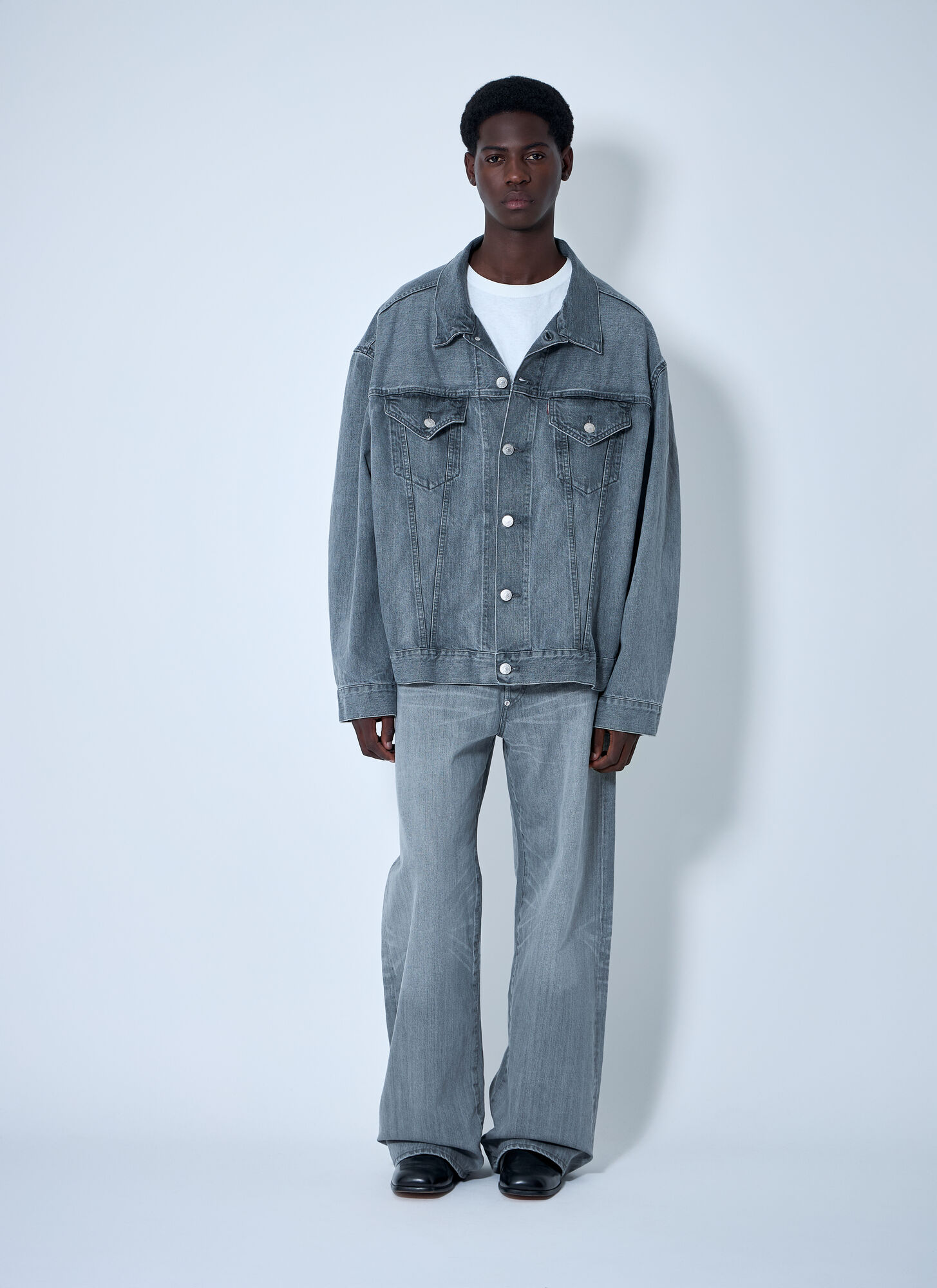  Junya Watanabe Junya Watanabe Denim Jacket - Mann Jacken Grey L 
