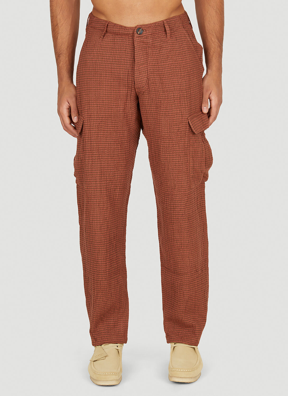 Karu Handloom Cargo Pants - Man Pants Brown S