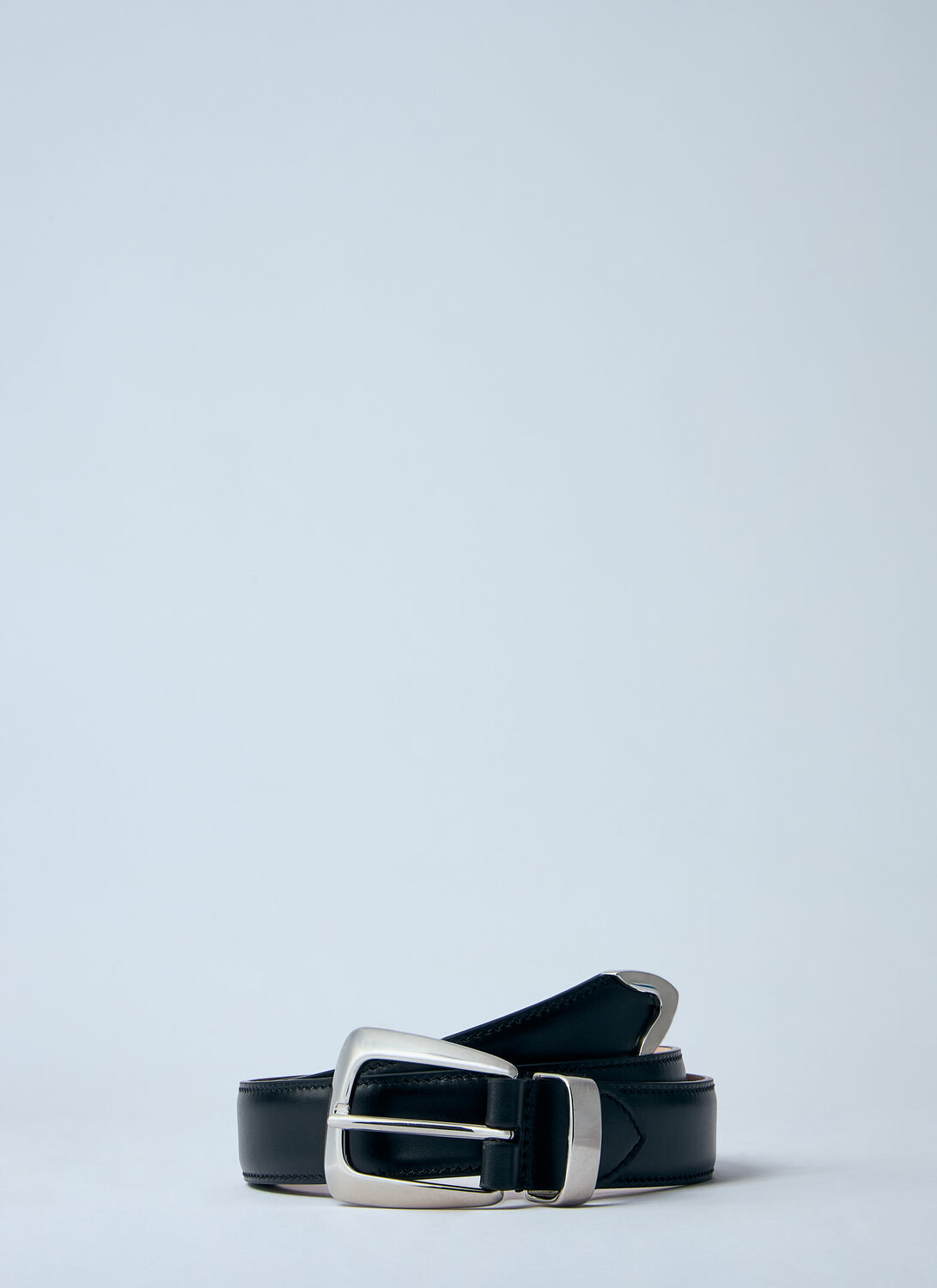 Khaite Leather Benny Belt In Black
