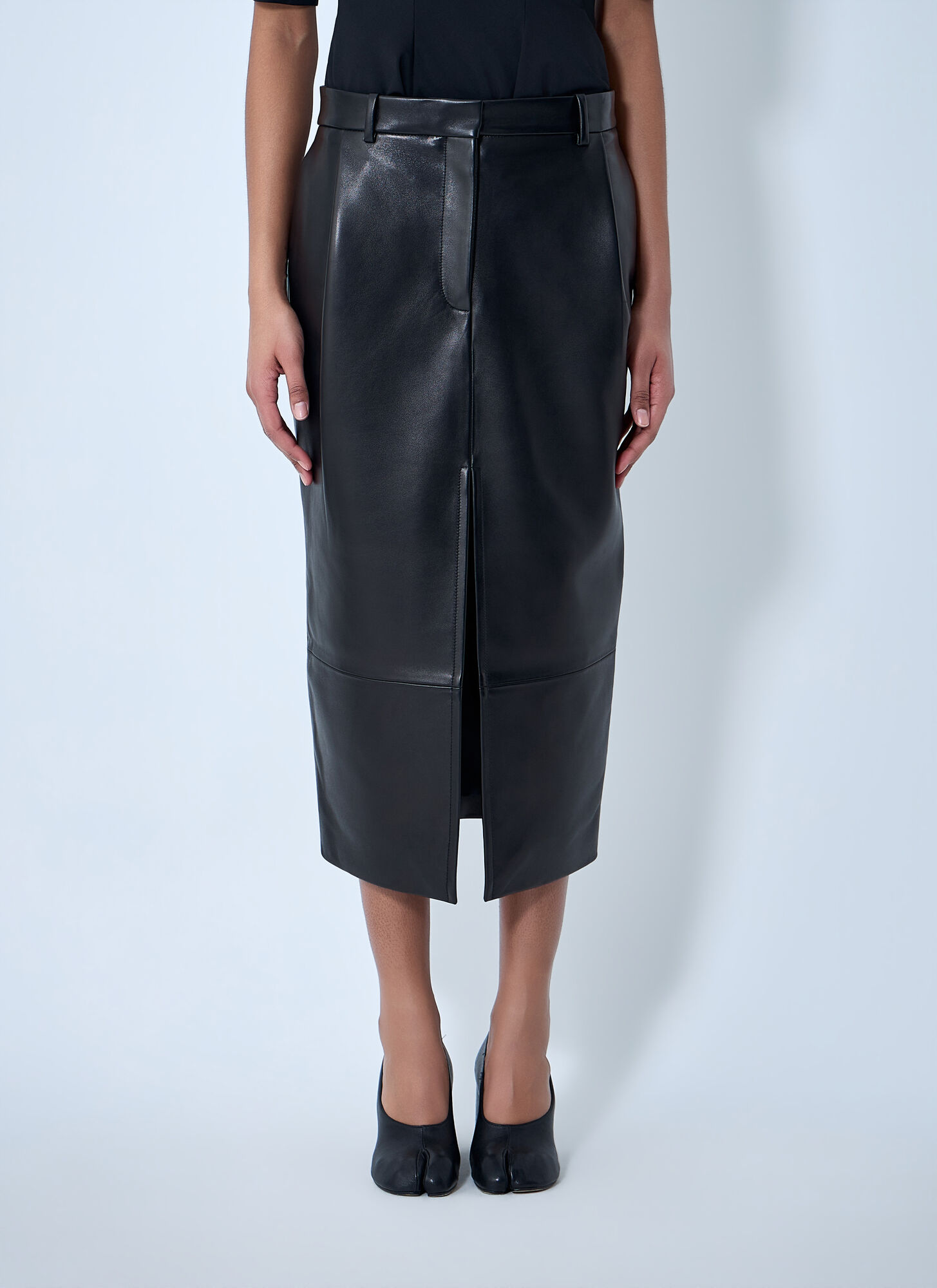 Khaite Women's Black Anden Midi Skirt - Woman Skirts Us - 04