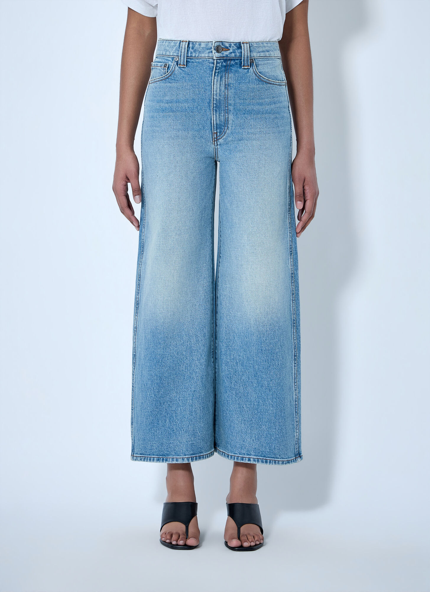 Khaite Khaite Wide-leg Denim Culottes - Woman Jeans Blue 26　Khaite ワイドレッグ デニム キュロット - 女性ジーンズ ブルー 26
