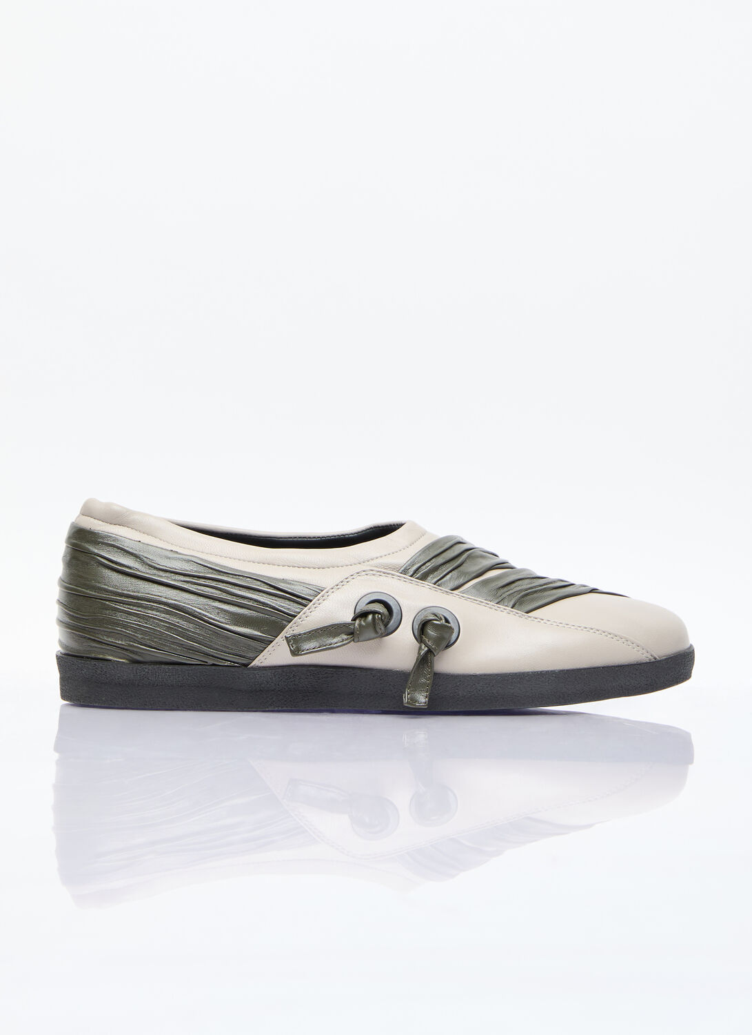 Kiko Kostadinov Wrinkled Slip-on Shoes In Beige