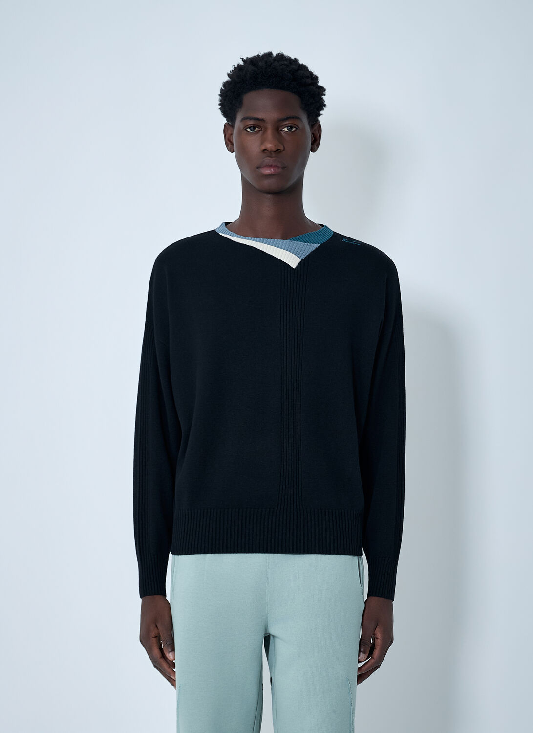 Kiko Kostadinov Wool-blend Sweater In Blue