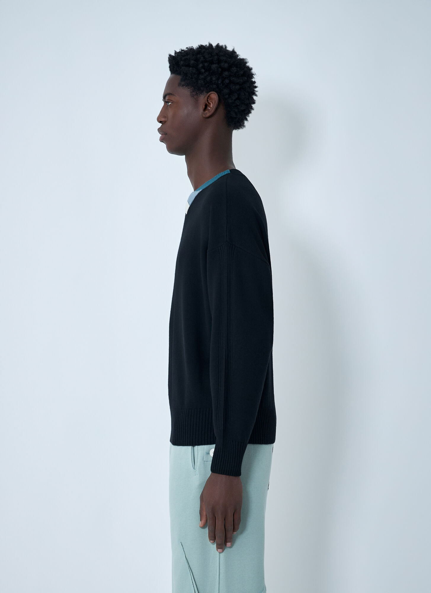  Kiko Kostadinov Kiko Kostadinov Wool-blend Sweater - Mann Strick Black Eu - 54 