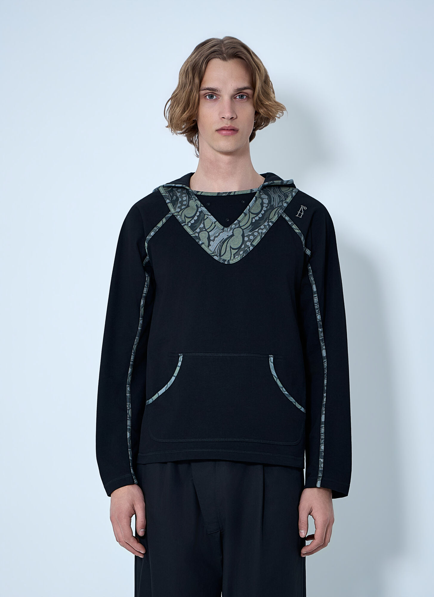 Kiko Kostadinov Men's Black Gizi Hooded Top - Man Sweatshirts Eu - 52