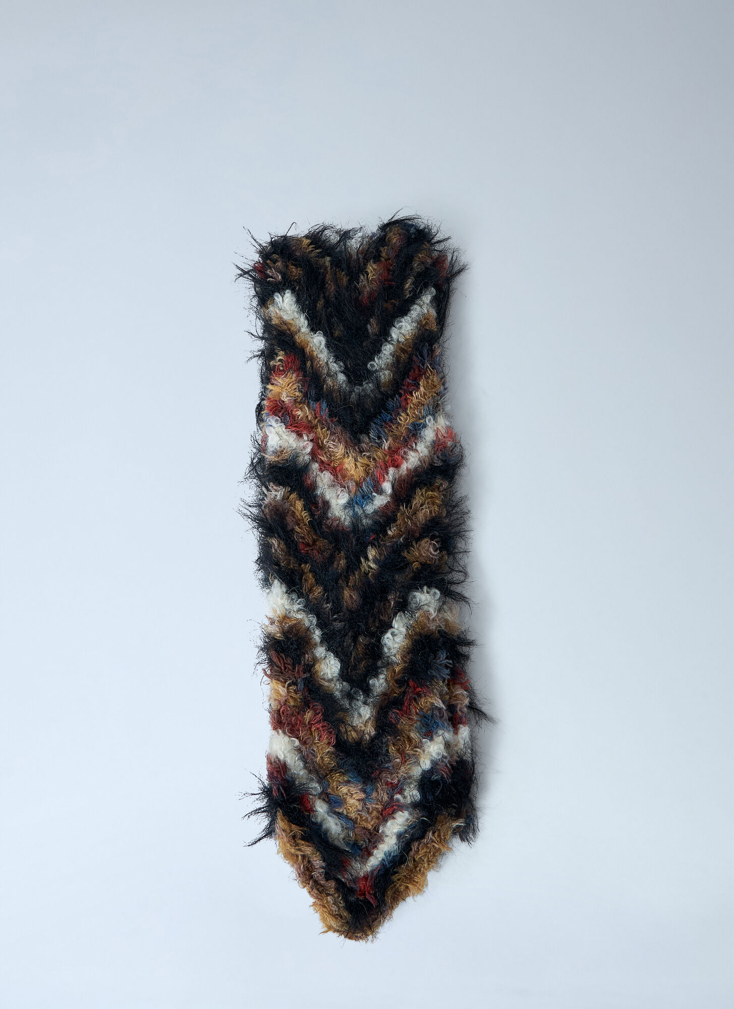 Kiko Kostadinov Women's Black Chevron Knit Scarf - Woman Scarves One Size
