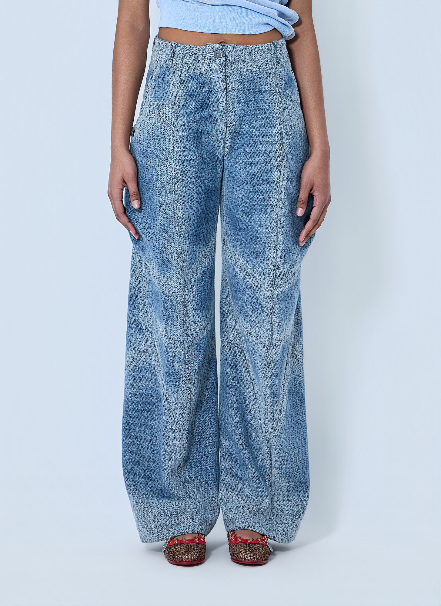 Kiko Kostadinov Donna Blu Centennial Denim Pants - Woman Pants E Fr - 38