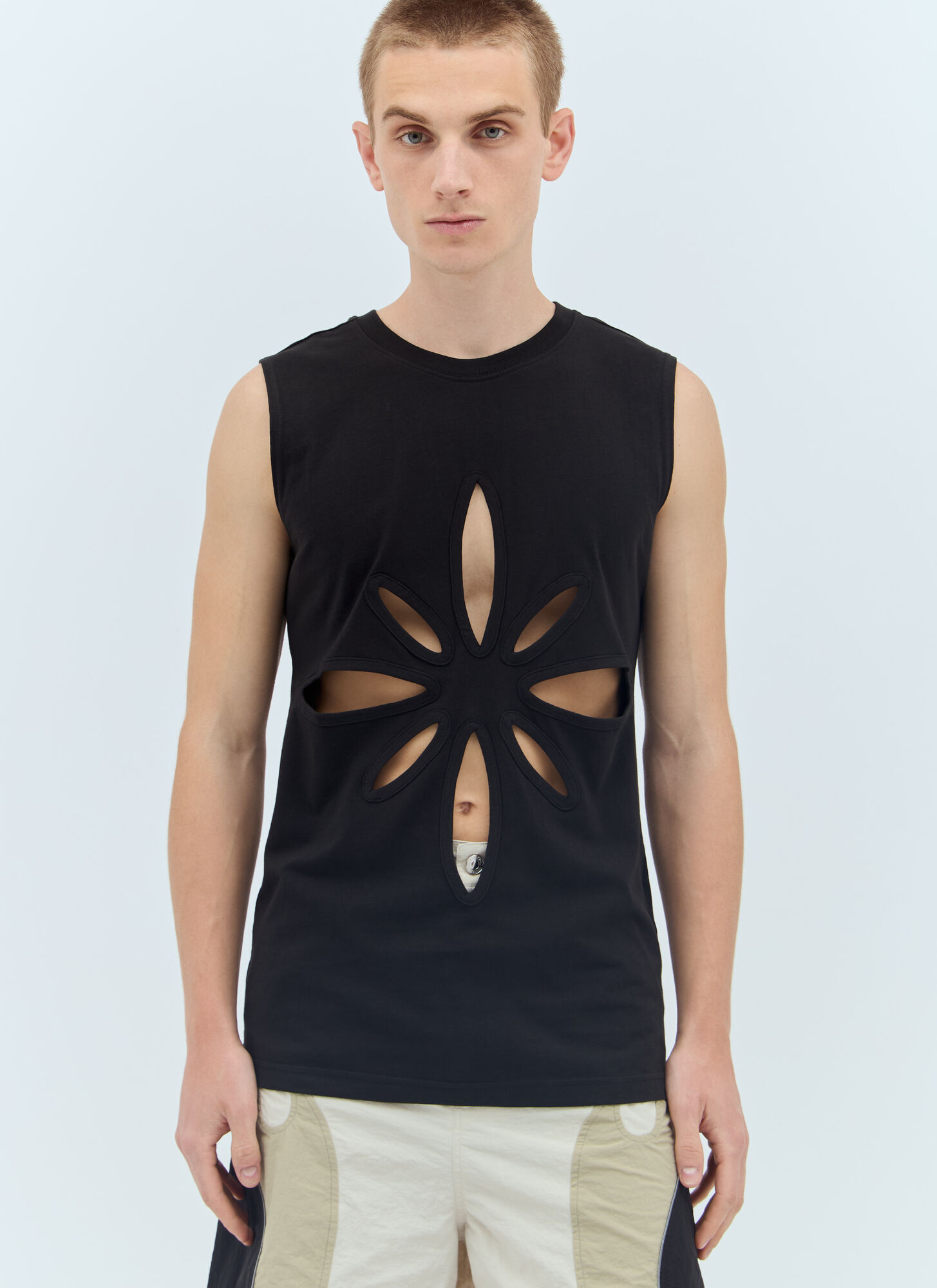 Shop Kusikohc Origami Cut-out Sleeveless Top In Black