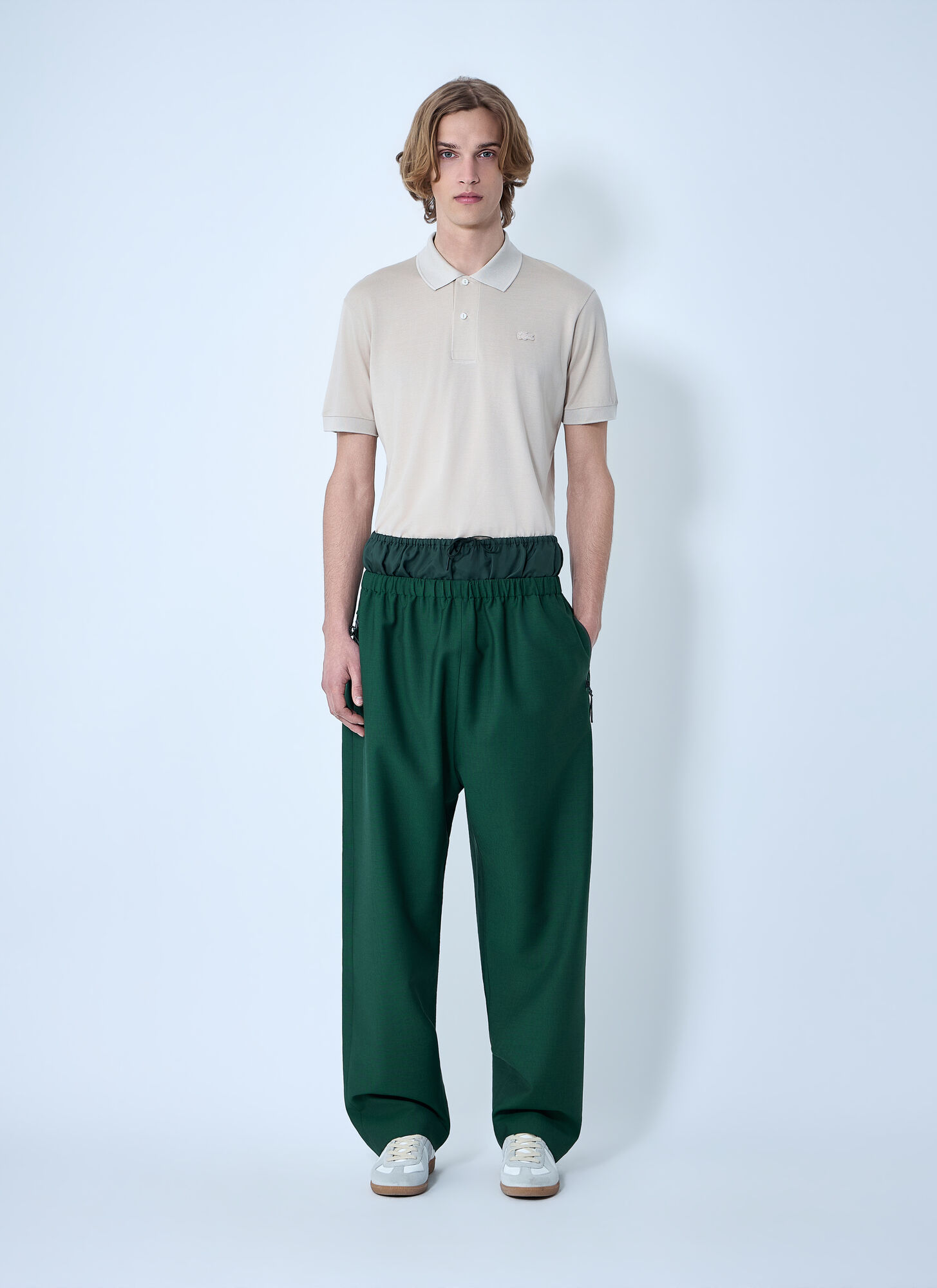  Lacoste Lacoste Wide-leg Drawstring Trousers - Mann Hosen Green S 