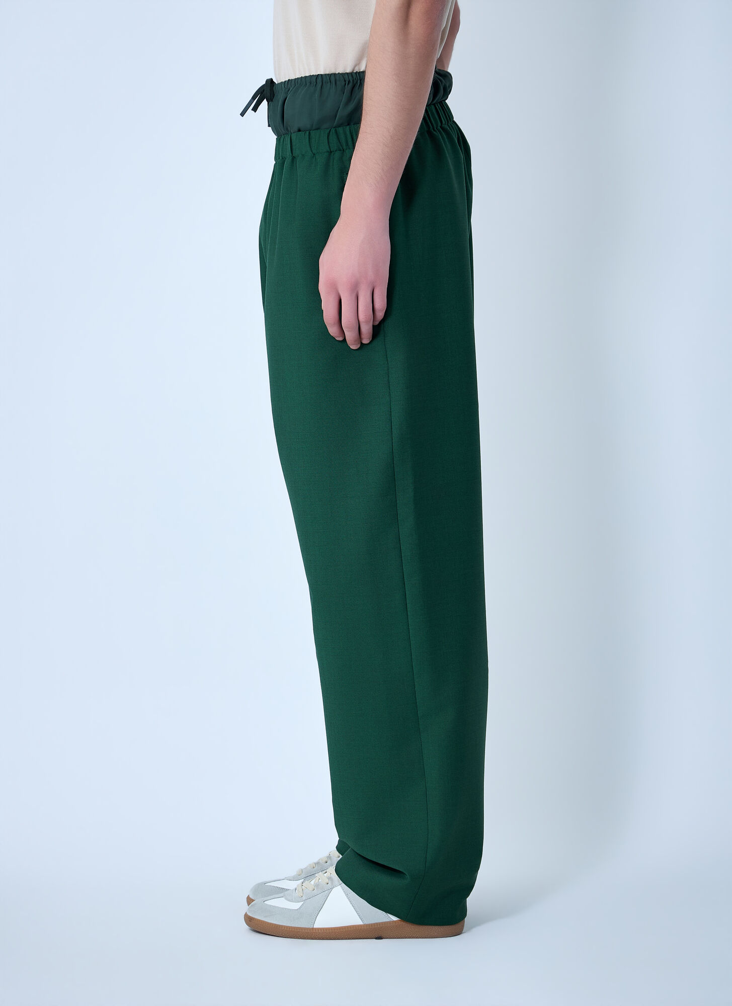  Lacoste Lacoste Wide-leg Drawstring Trousers - Mann Hosen Green S 