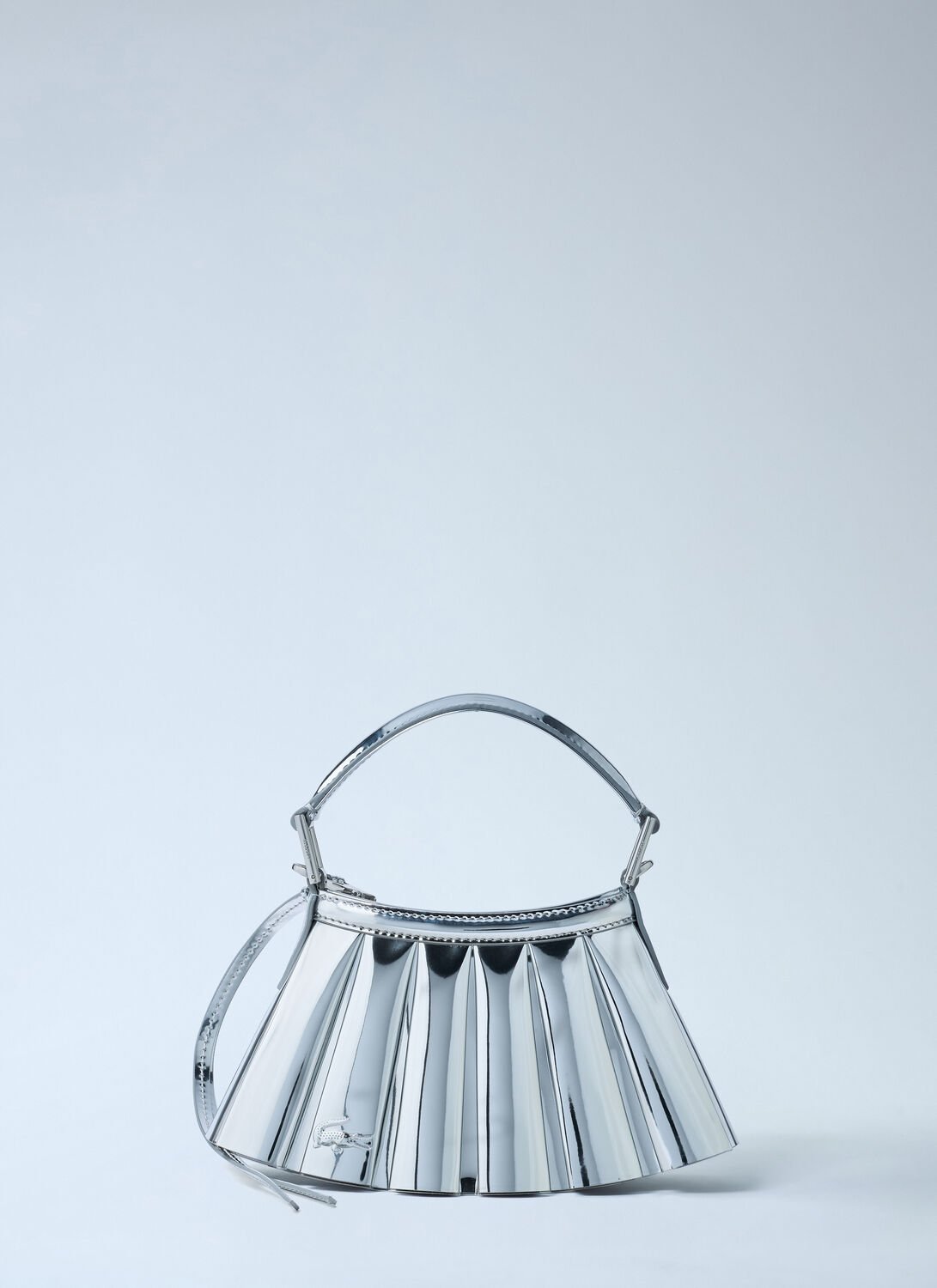 Lacoste Extra Extra Small Lenglen Handbag In Silver