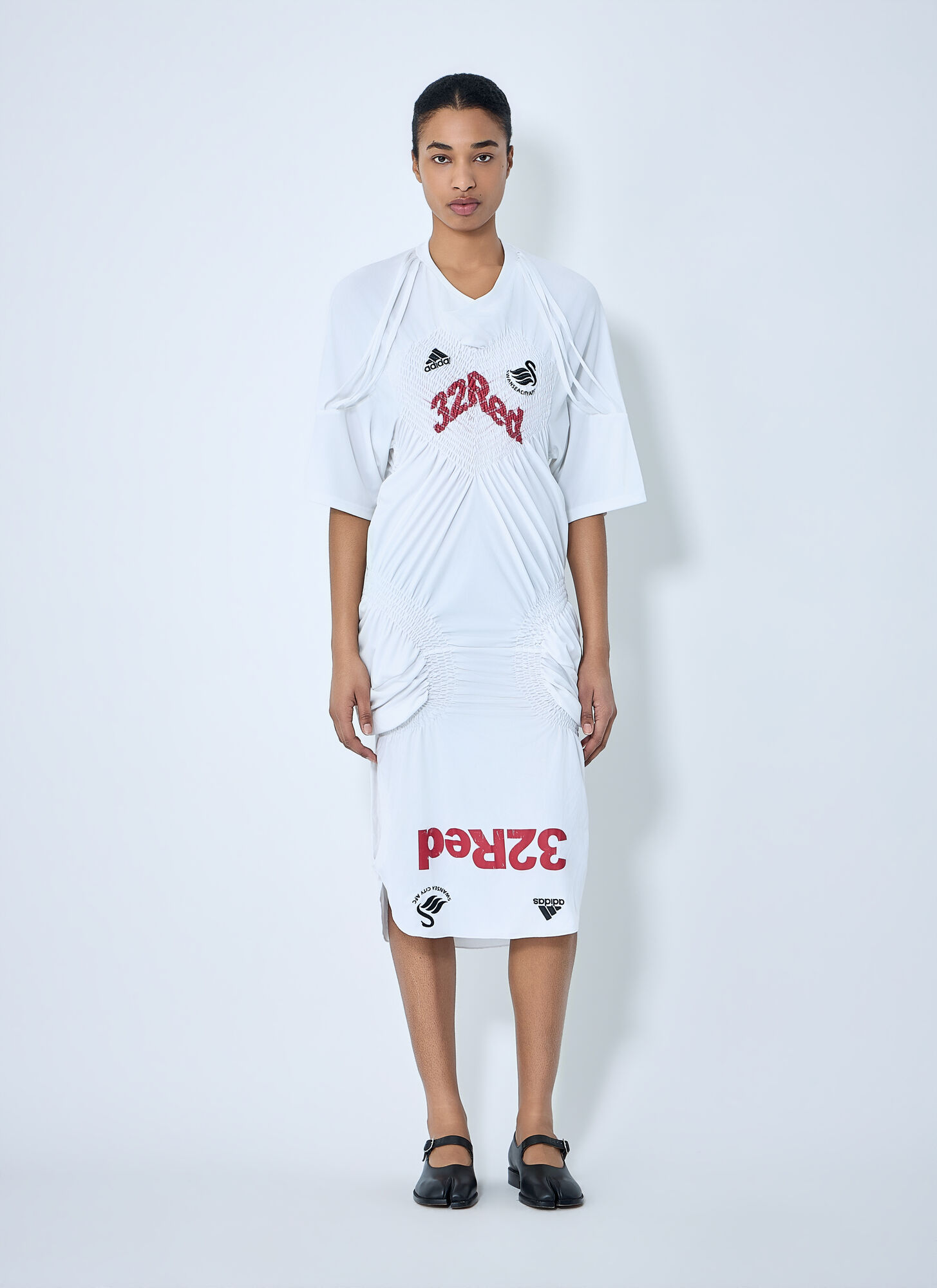  Lueder Lueder Shirred Football Dress - Frau Kleider White One Size 