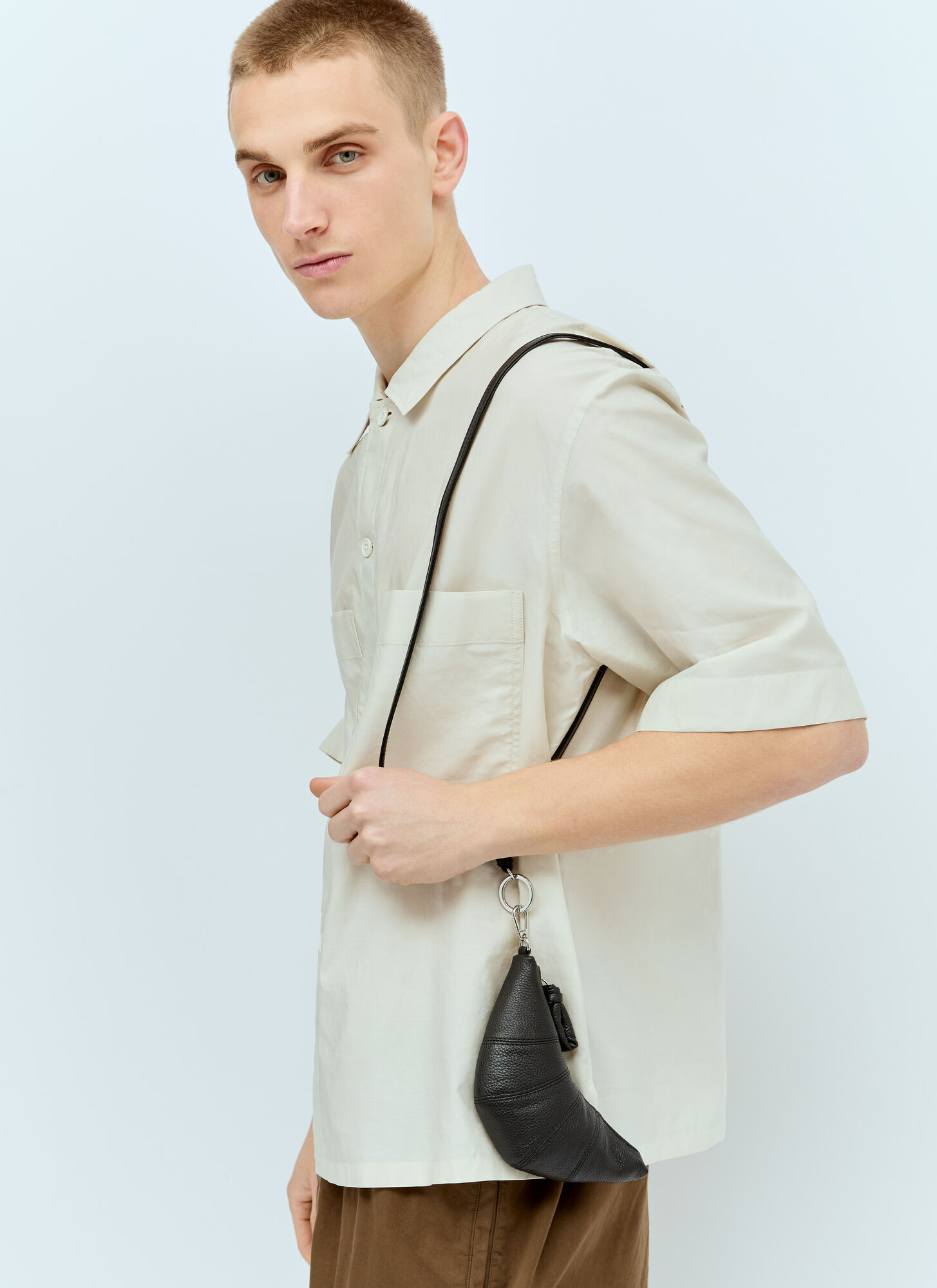 Lemaire Croissant Coin Purse Necklace In Brown | ModeSens