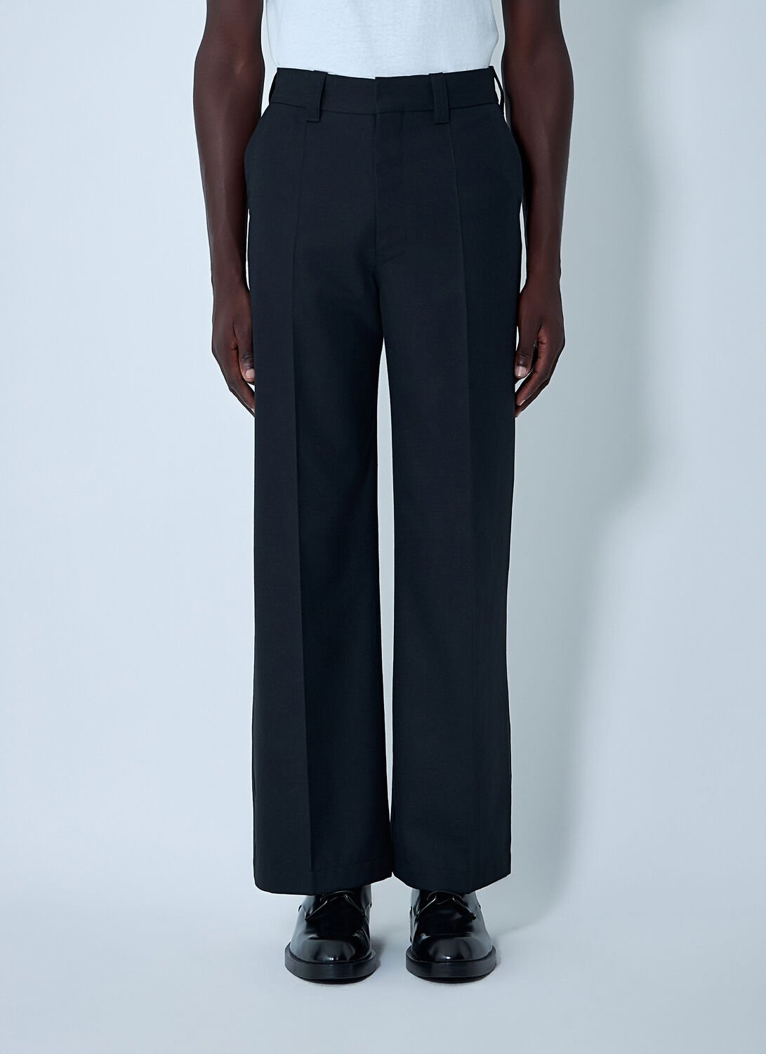Lemaire Wool-blend Pants In Blue