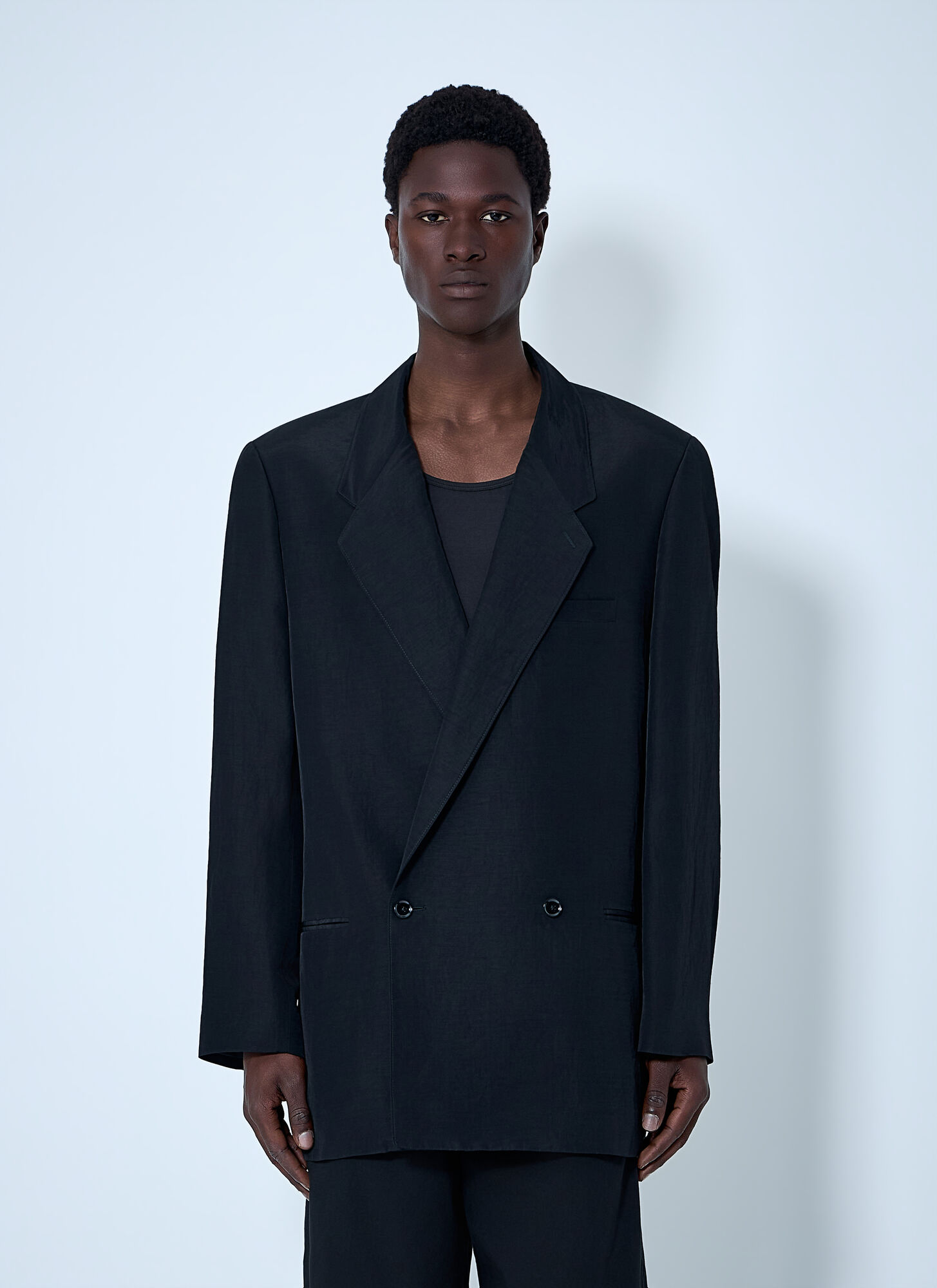 Lemaire Double-breasted Tailored Blazer - Man Blazers Black Eu - 52
