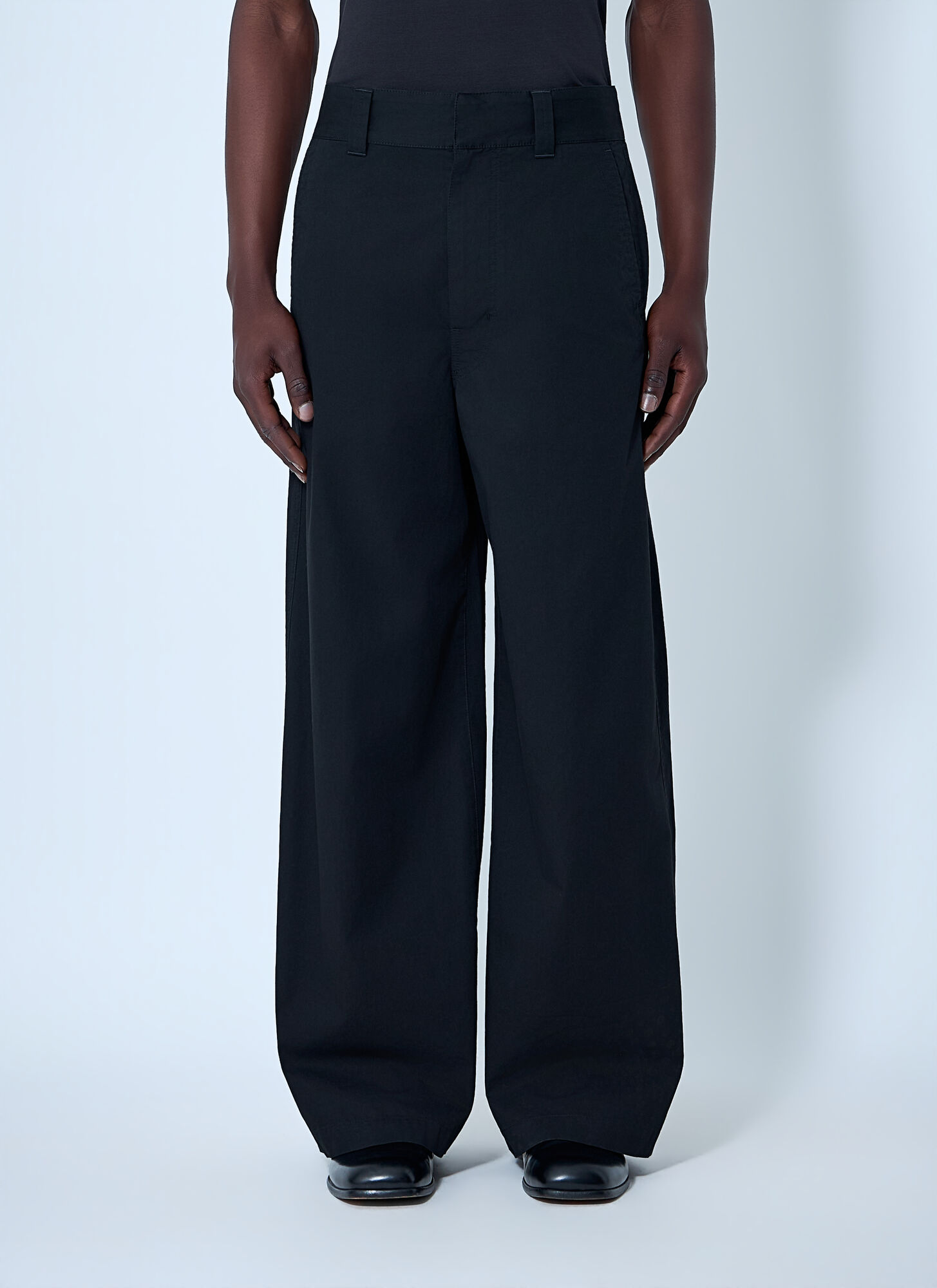 Lemaire Lemaire Wide-leg Tailored Trousers - Man Pants Black Eu - 52　Lemaire ワイドレッグ テーラード パンツ - マン パンツ ブラック Eu - 52