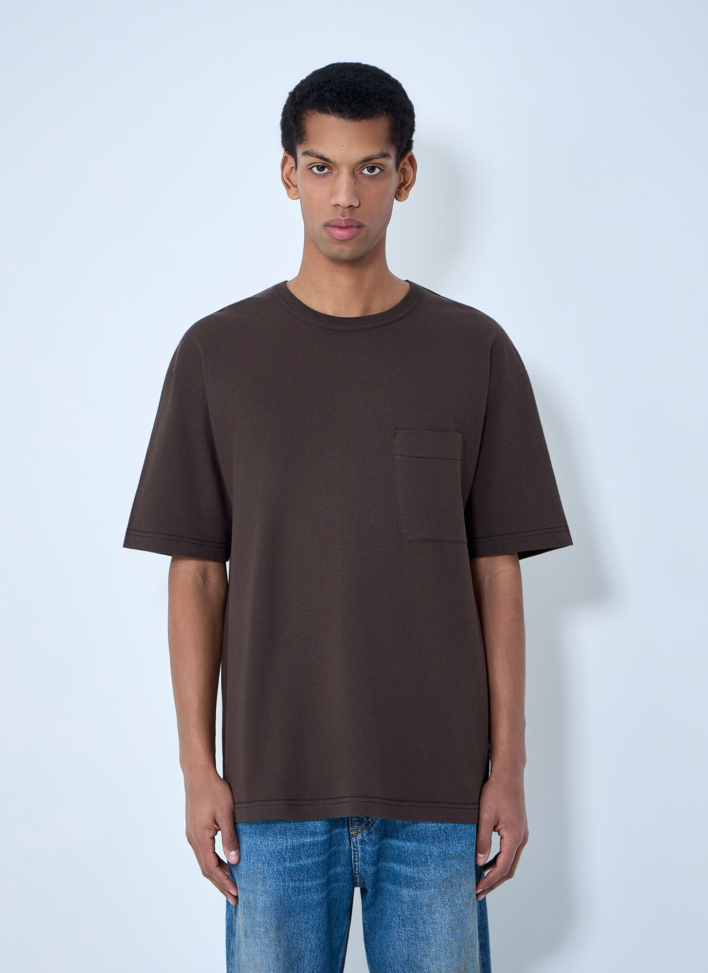 Lemaire Lemaire Boxy Ss T-shirt - Man T-shirts Brown S　ルメール ボクシー Ss T シャツ - 男性 T シャツ ブラウン S