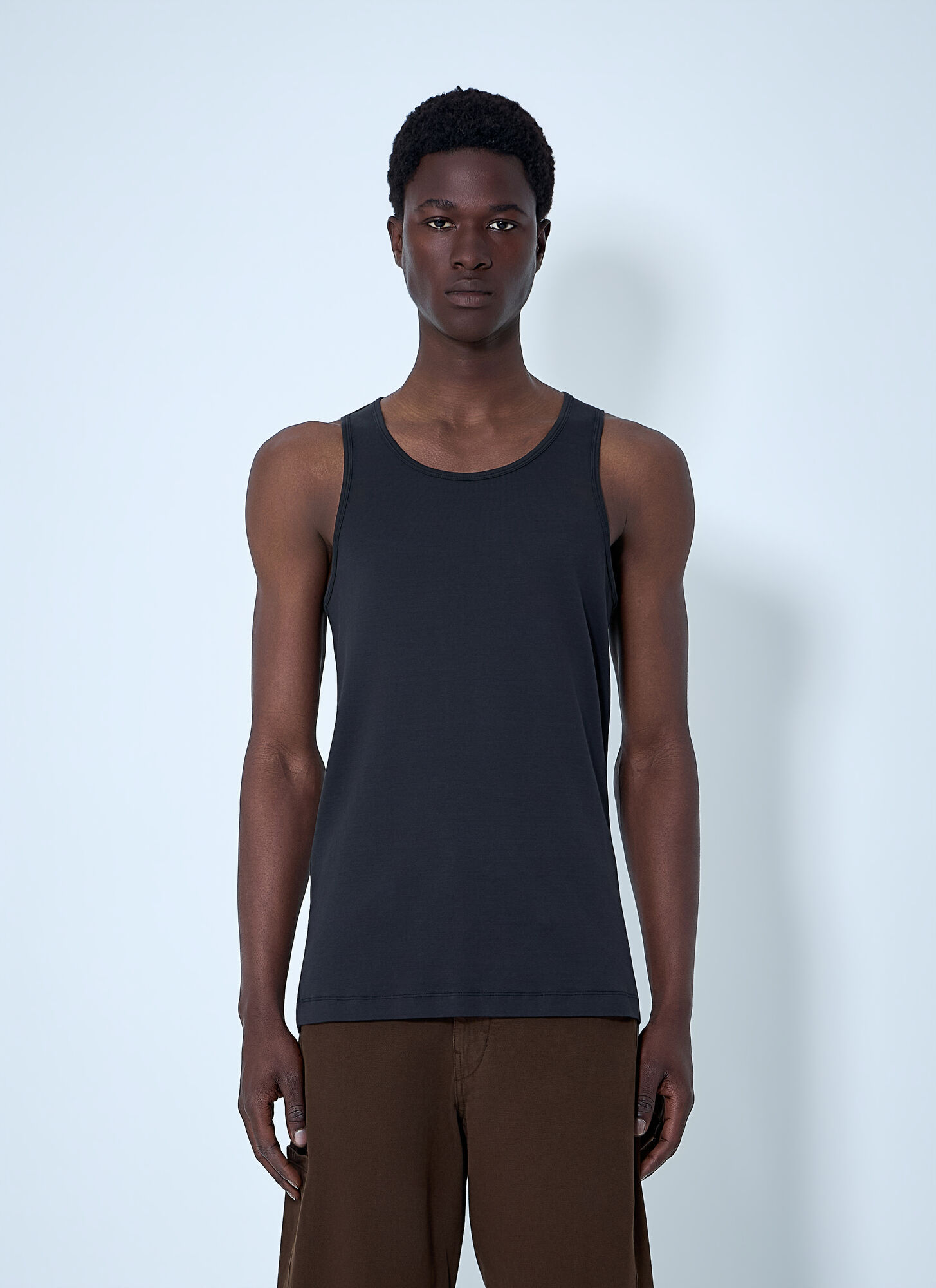 Lemaire Lemaire Cotton Jersey Tank Top - Man Tops Black M　ルメール コットン ジャージ タンク トップ - 男性トップス ブラック M
