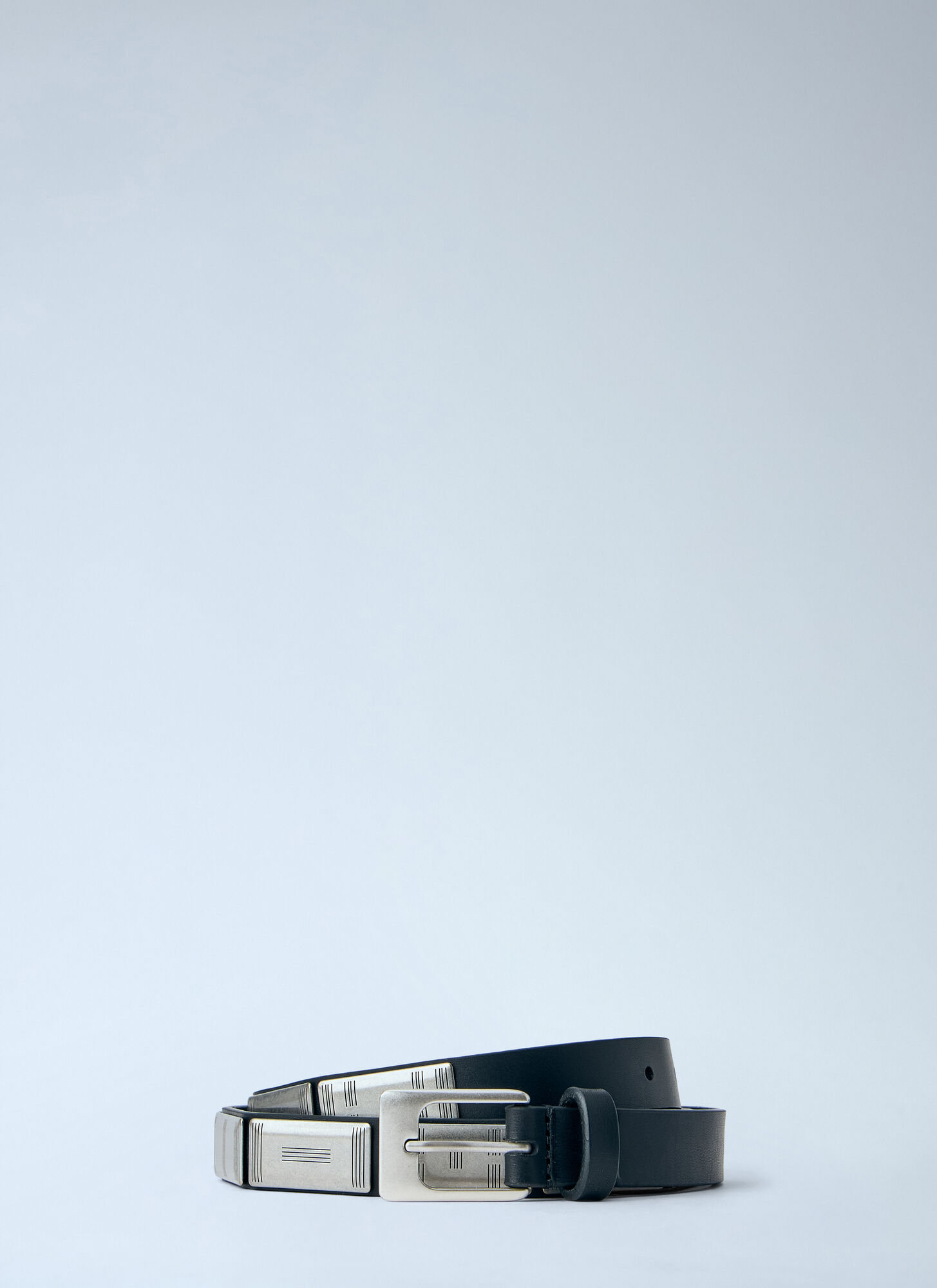 Lemaire Men's Black Buffalo Studs Belt - Man Belts 95