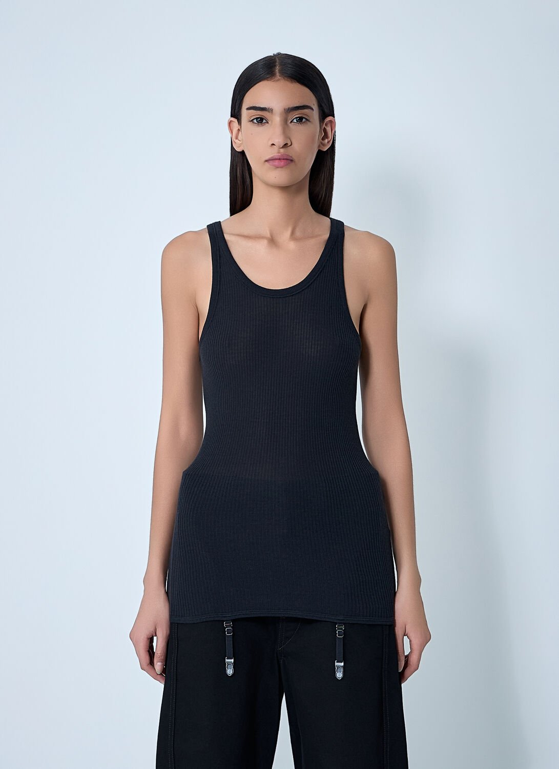 Lemaire Suspenders Tank Top In Black