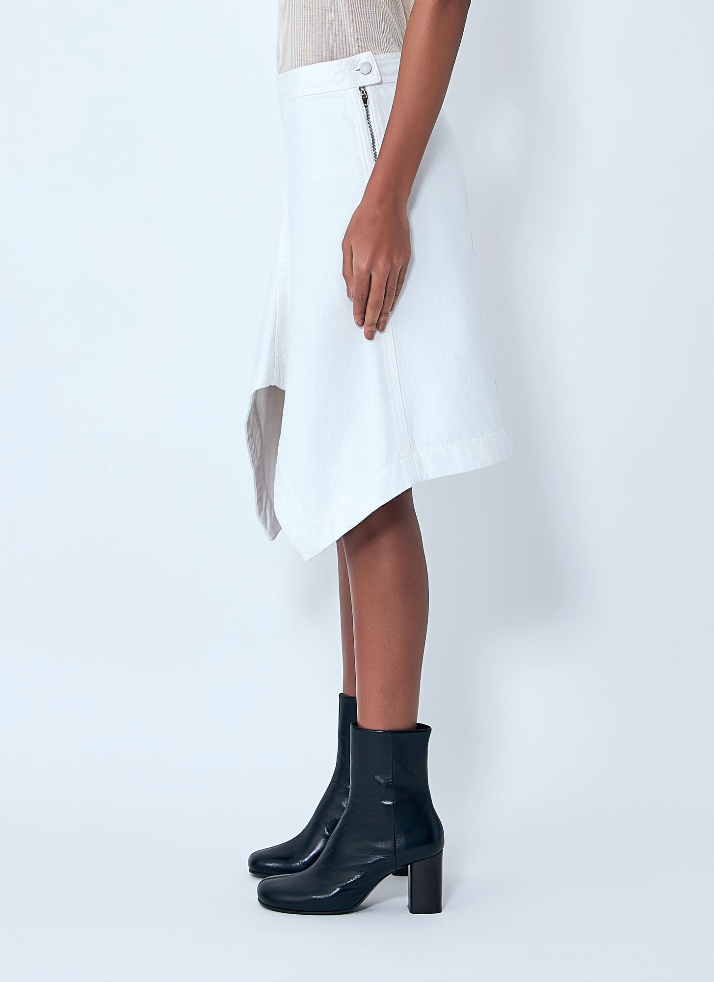  Lemaire Lemaire Asymmetric Denim Skirt - Frau Röcke White Fr - 34 