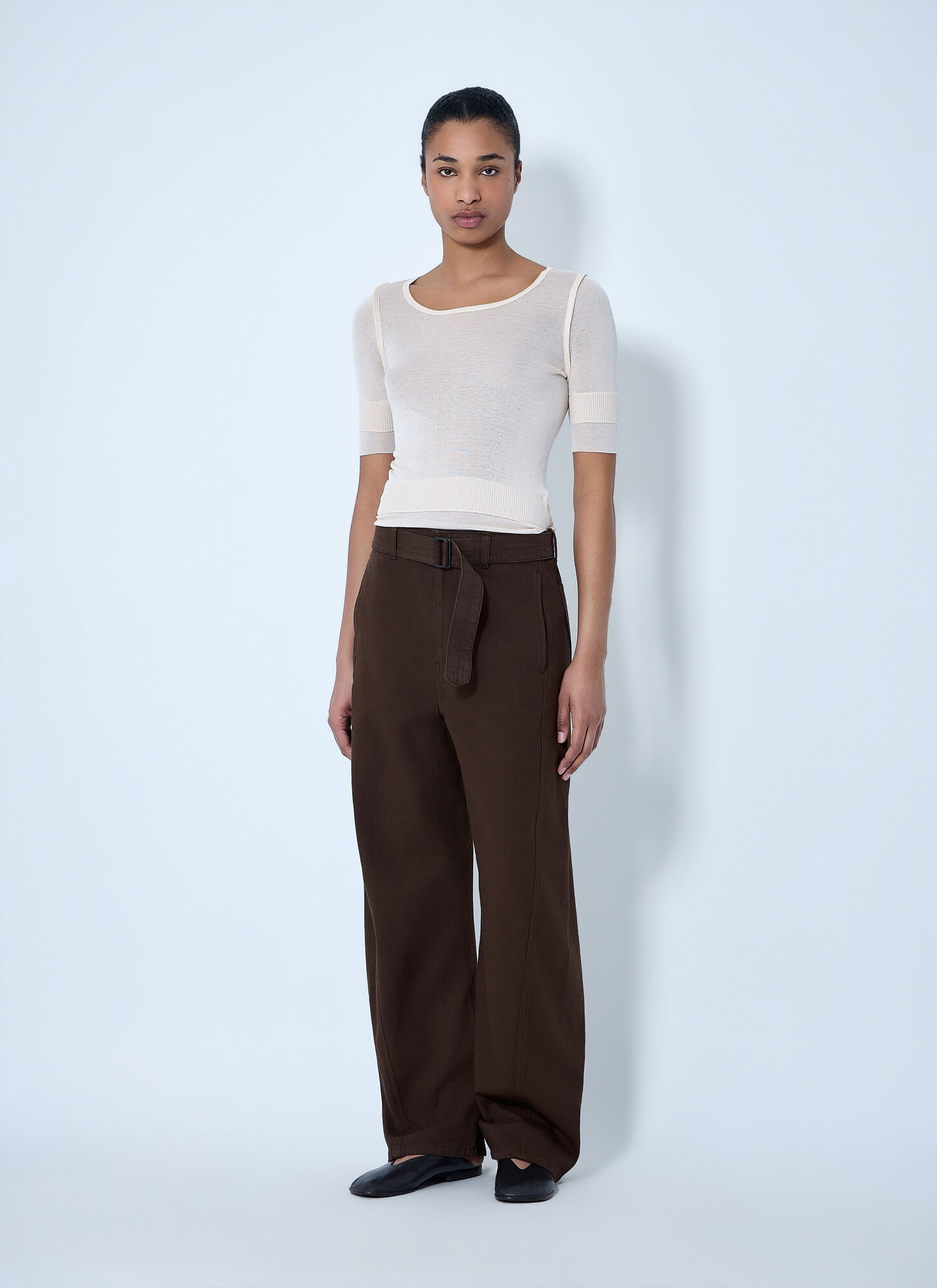  Lemaire Lemaire Sheer Knit Top - Frau Tops Beige S 
