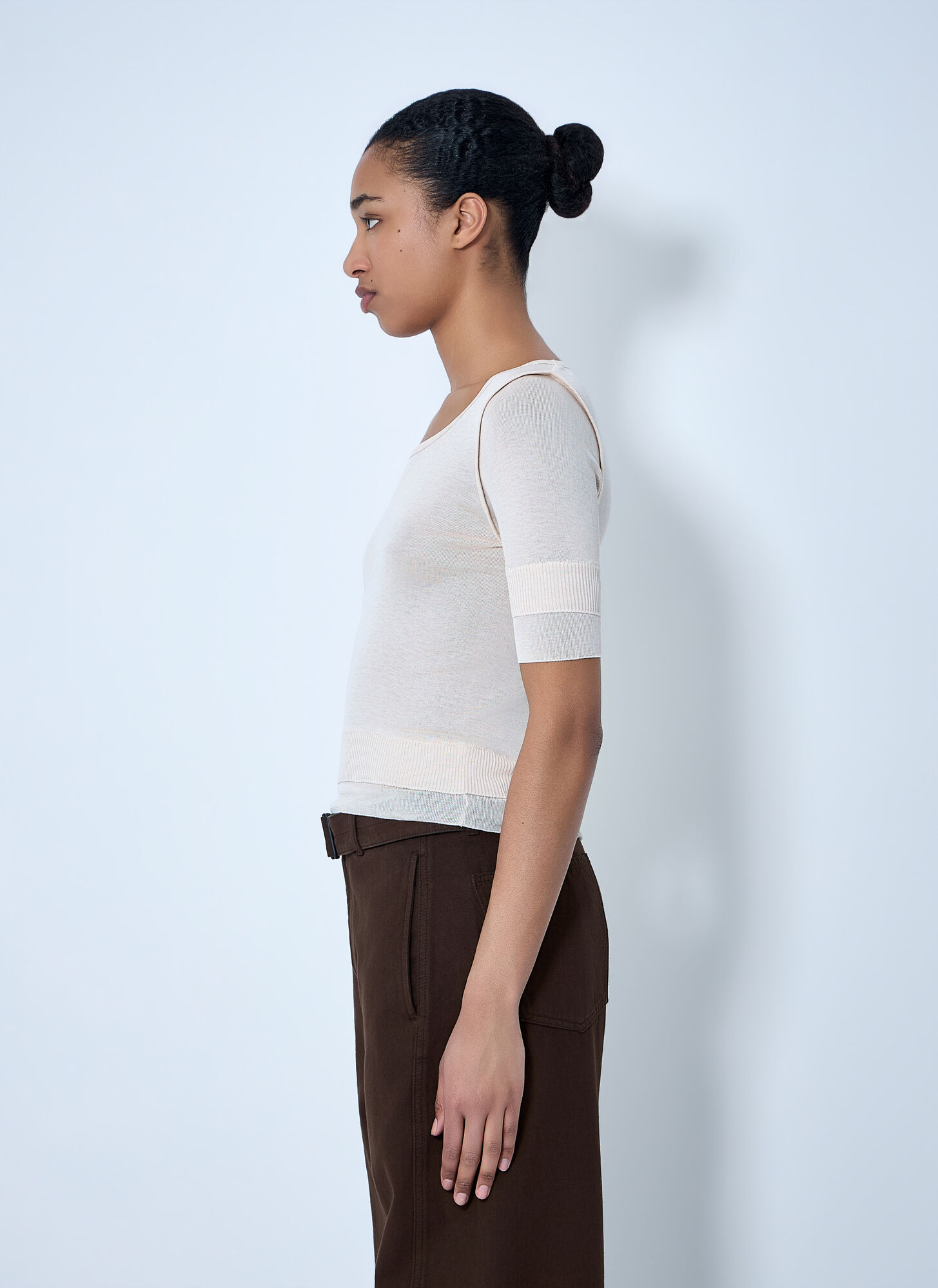  Lemaire Lemaire Sheer Knit Top - Frau Tops Beige S 