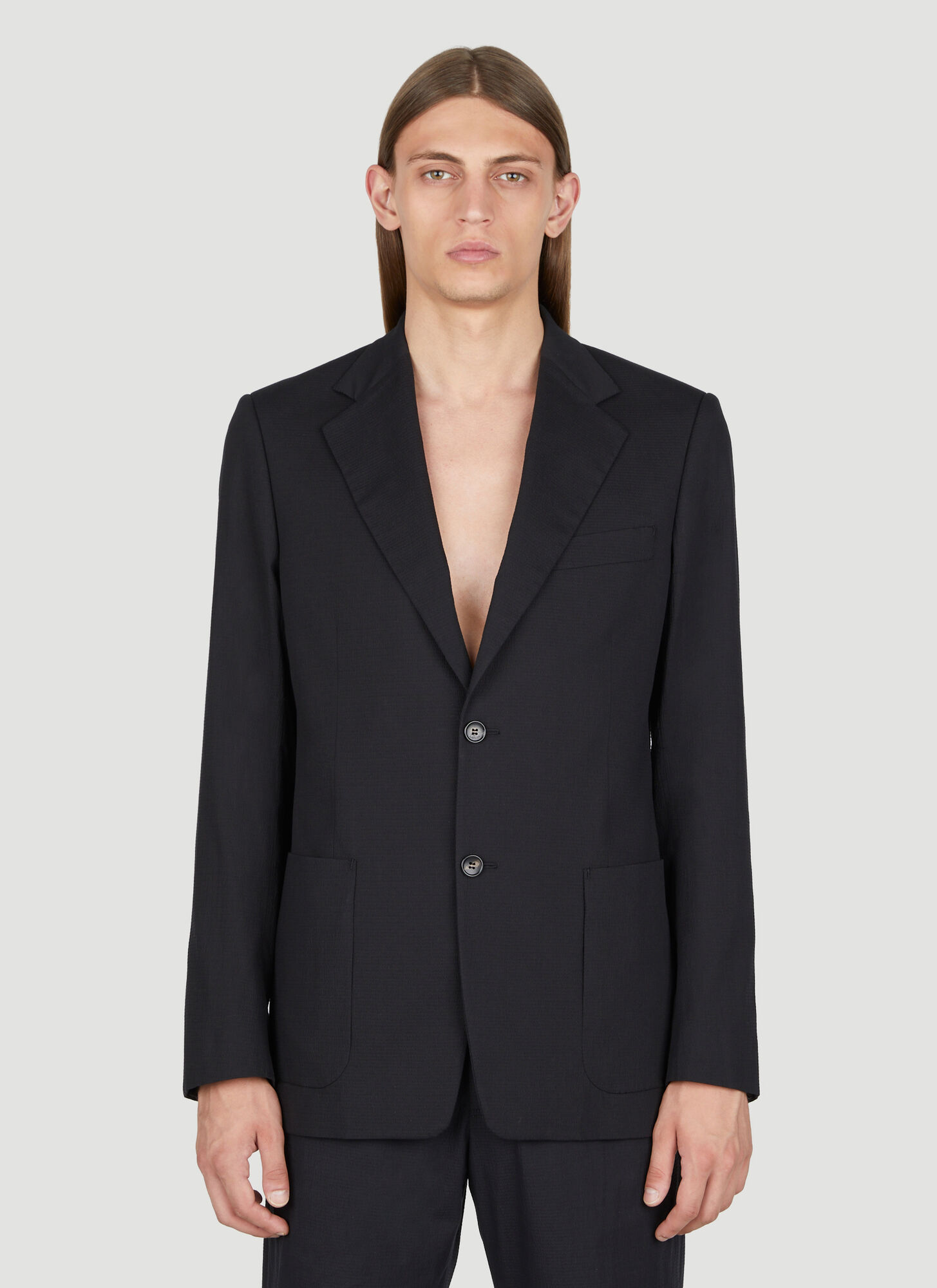Lanvin Uomo Nero Giacche, L, New, - Immagine 2