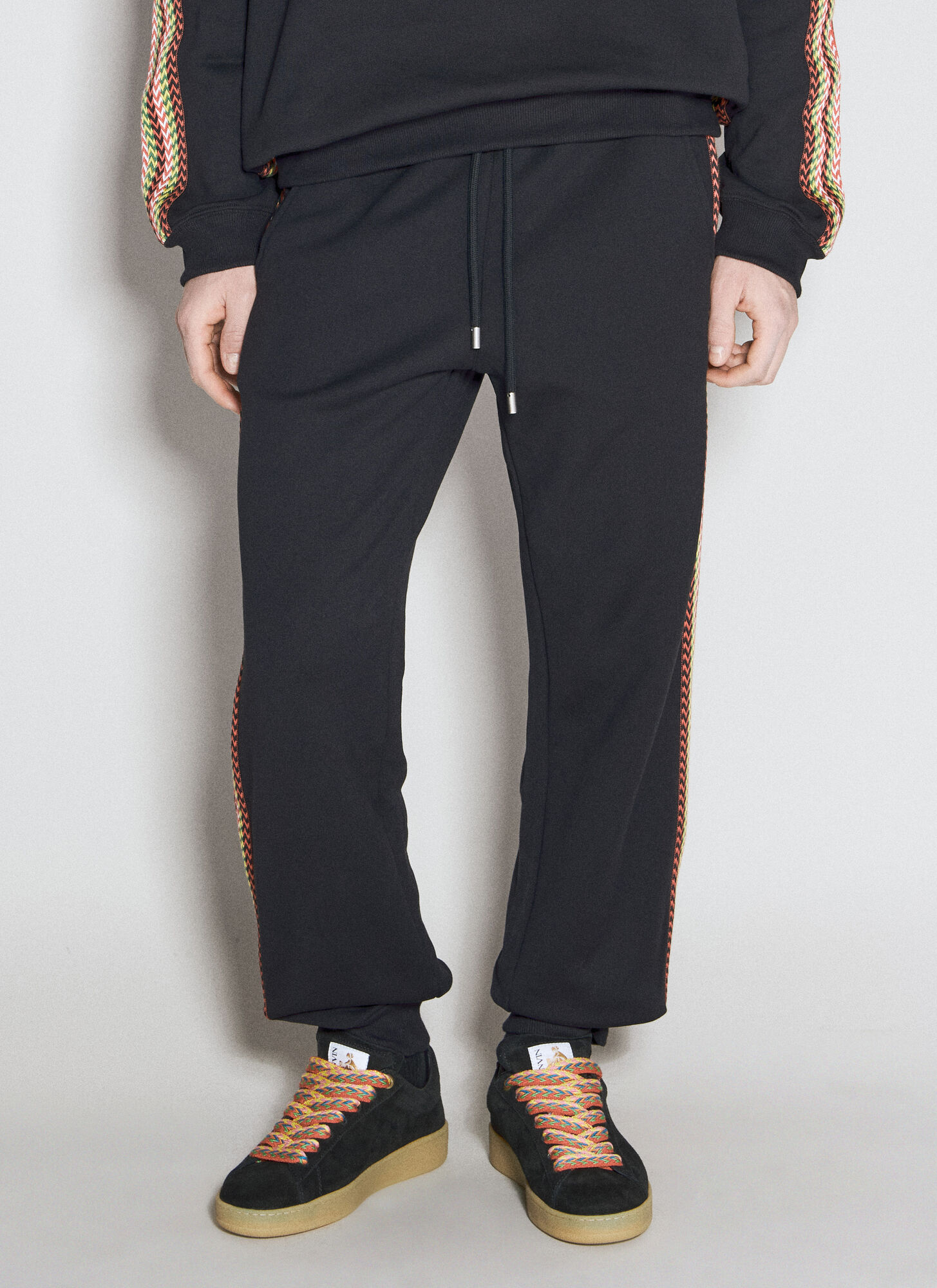 Lanvin Uomo Nero - Side Curb Track Pants, Size: Xs