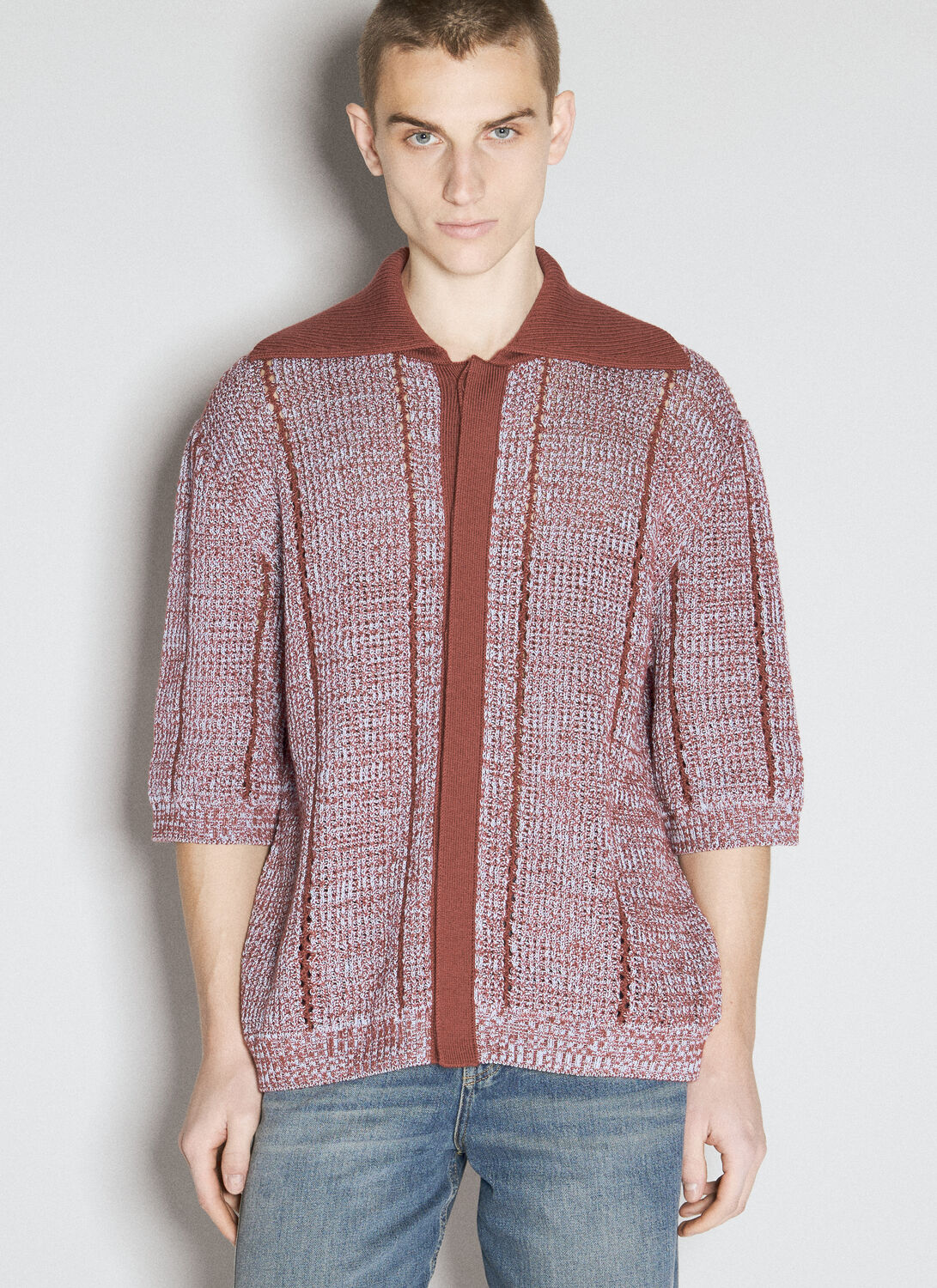 Lanvin Lace Button-up Cardigan In Red