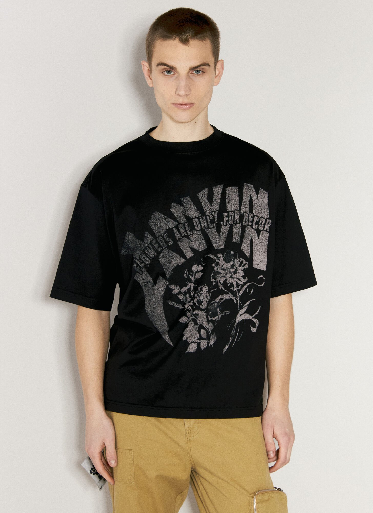 Lanvin X Future Drop 3 Logo Print T-shirt In Black