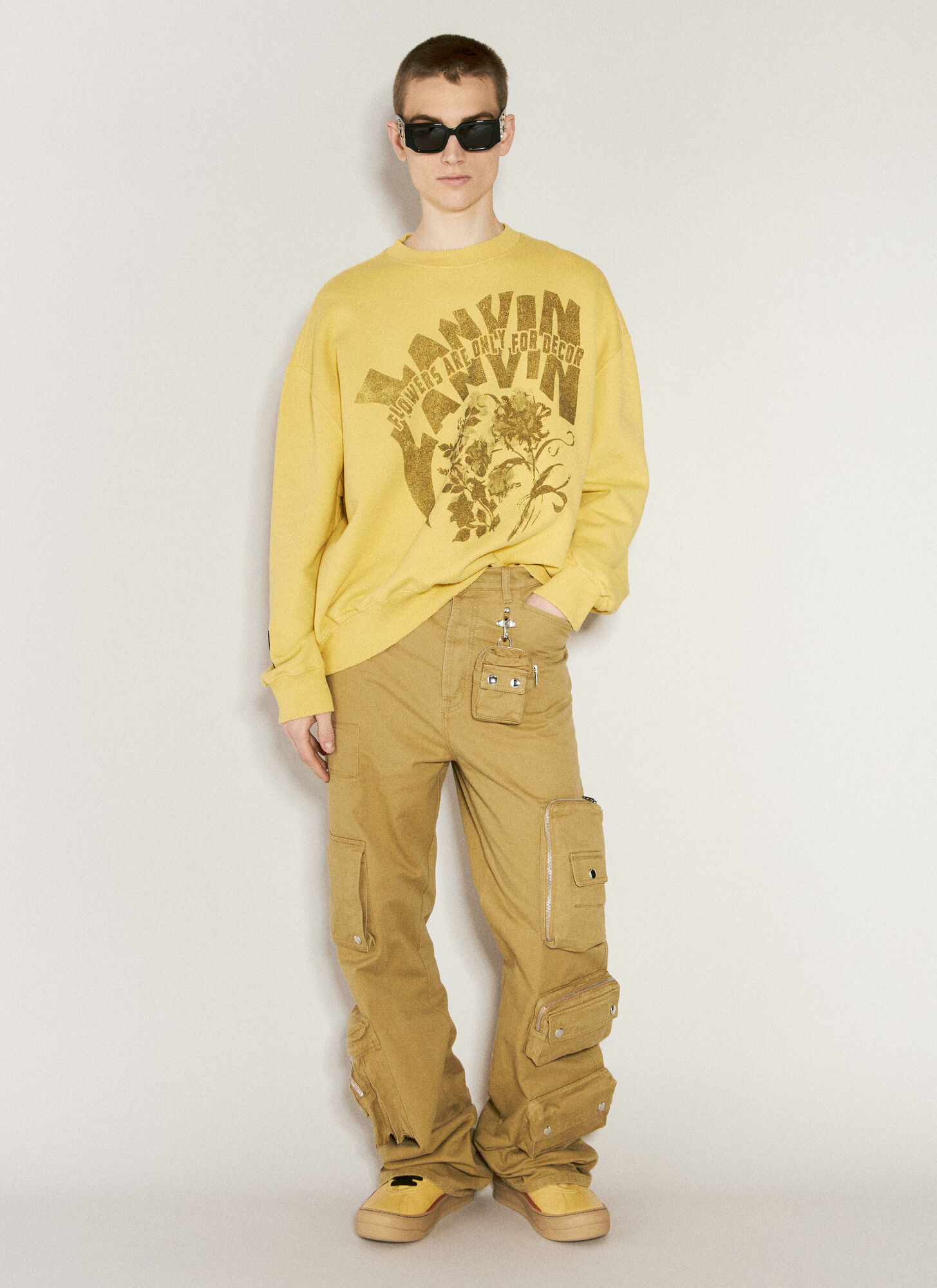  Lanvin X Future Lanvin X Future Logo Print Sweatshirt - Mann Sweatshirts Yellow M 