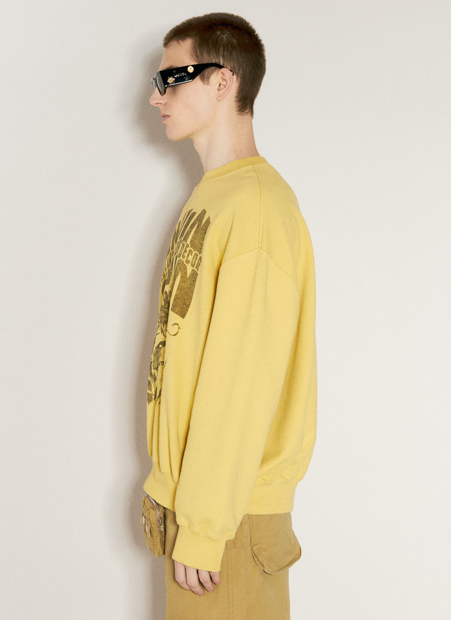  Lanvin X Future Lanvin X Future Logo Print Sweatshirt - Mann Sweatshirts Yellow M 