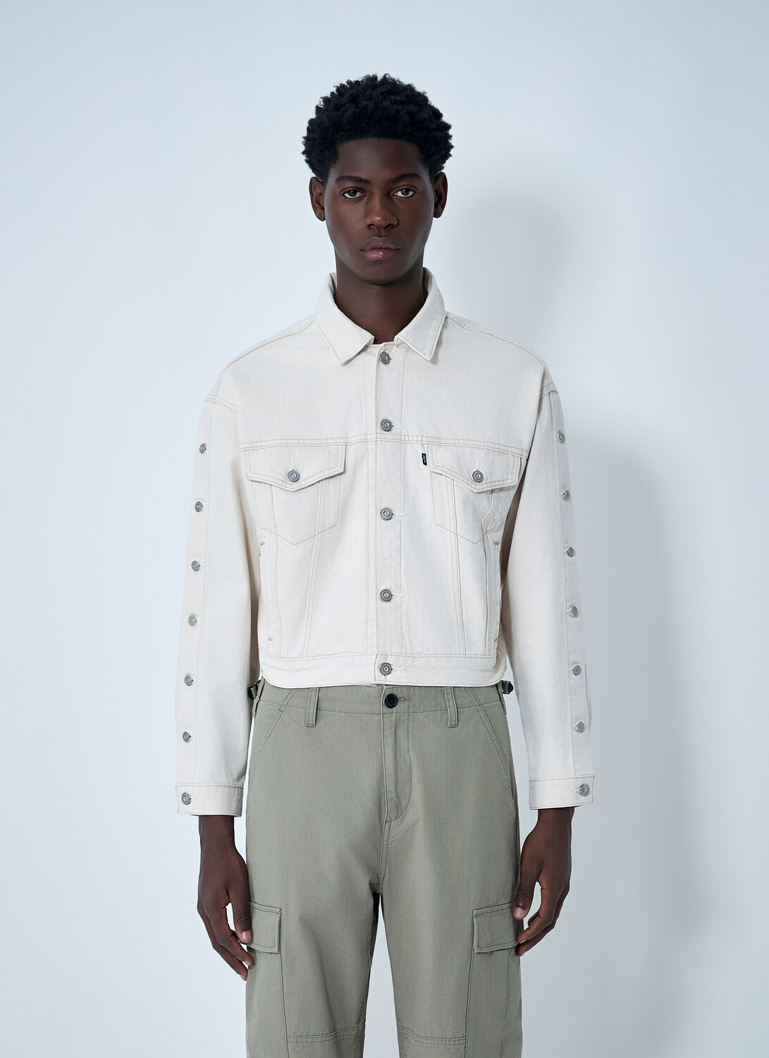 Levi's Shank Trucker Jacket In White