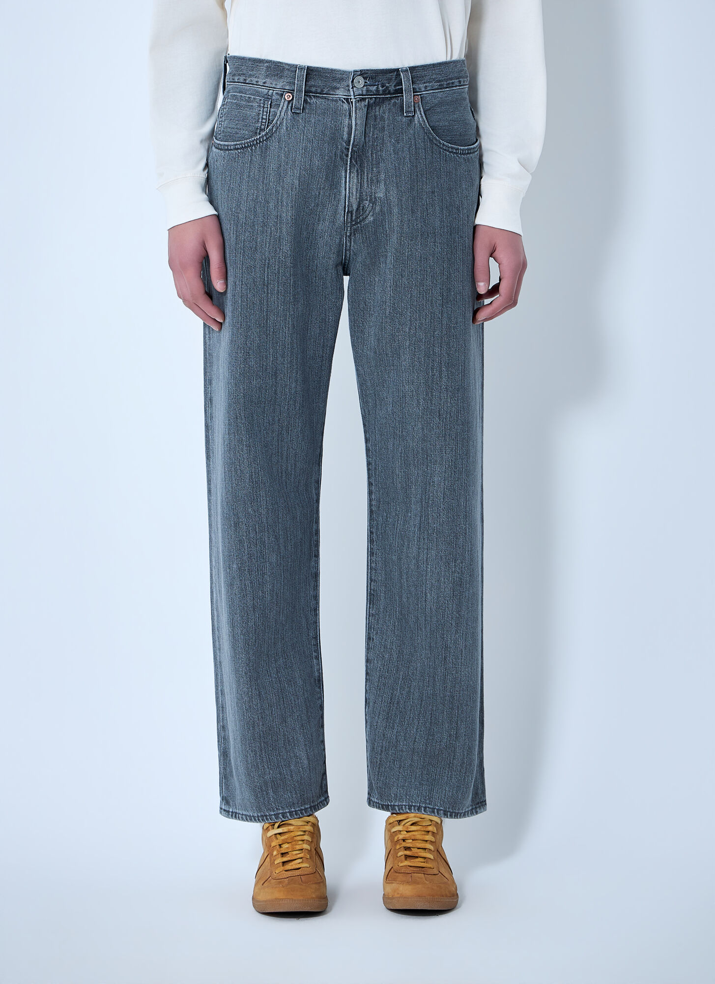 Levi's Men's Grey Straight-Leg Denim Jeans - Man Jeans 36