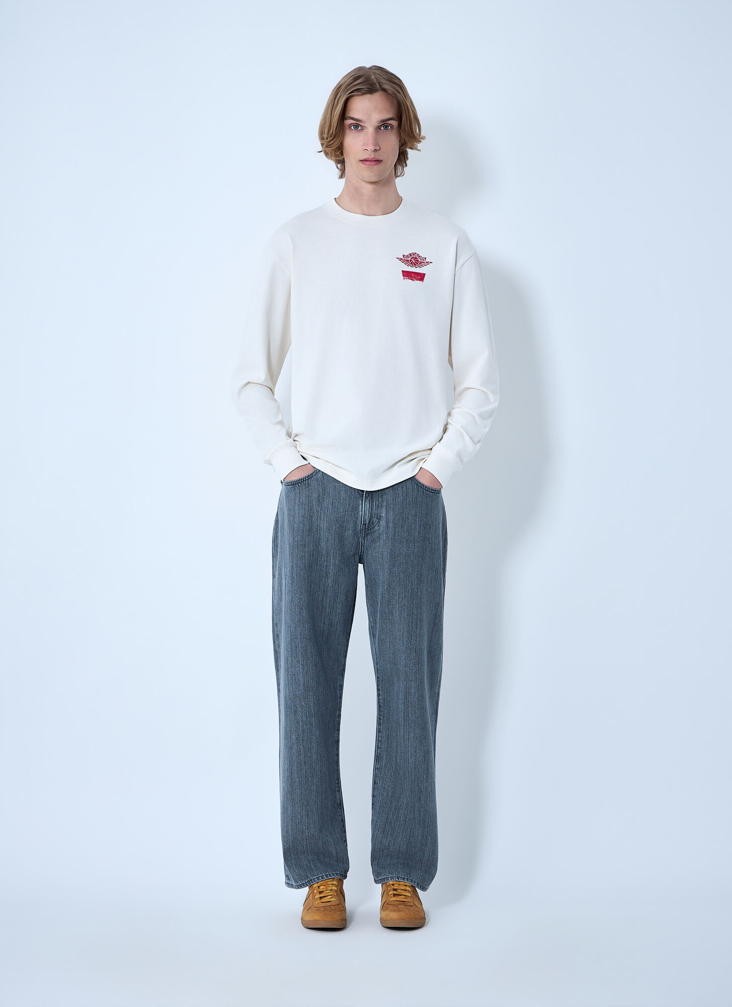  Levi's Levi's Straight-leg Denim Jeans - Mann Jeans Grey 32 