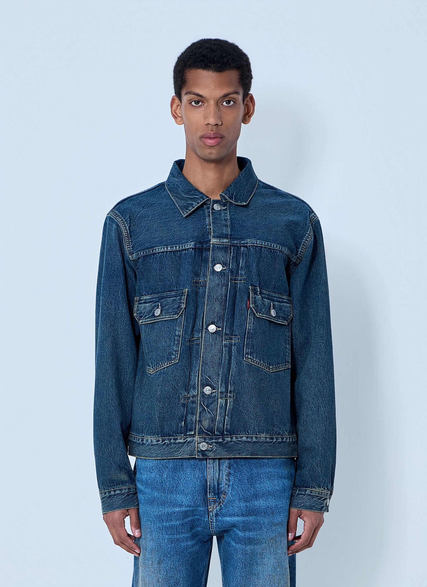Levi's Denim Trucker Jacket - Man Jackets Blue L