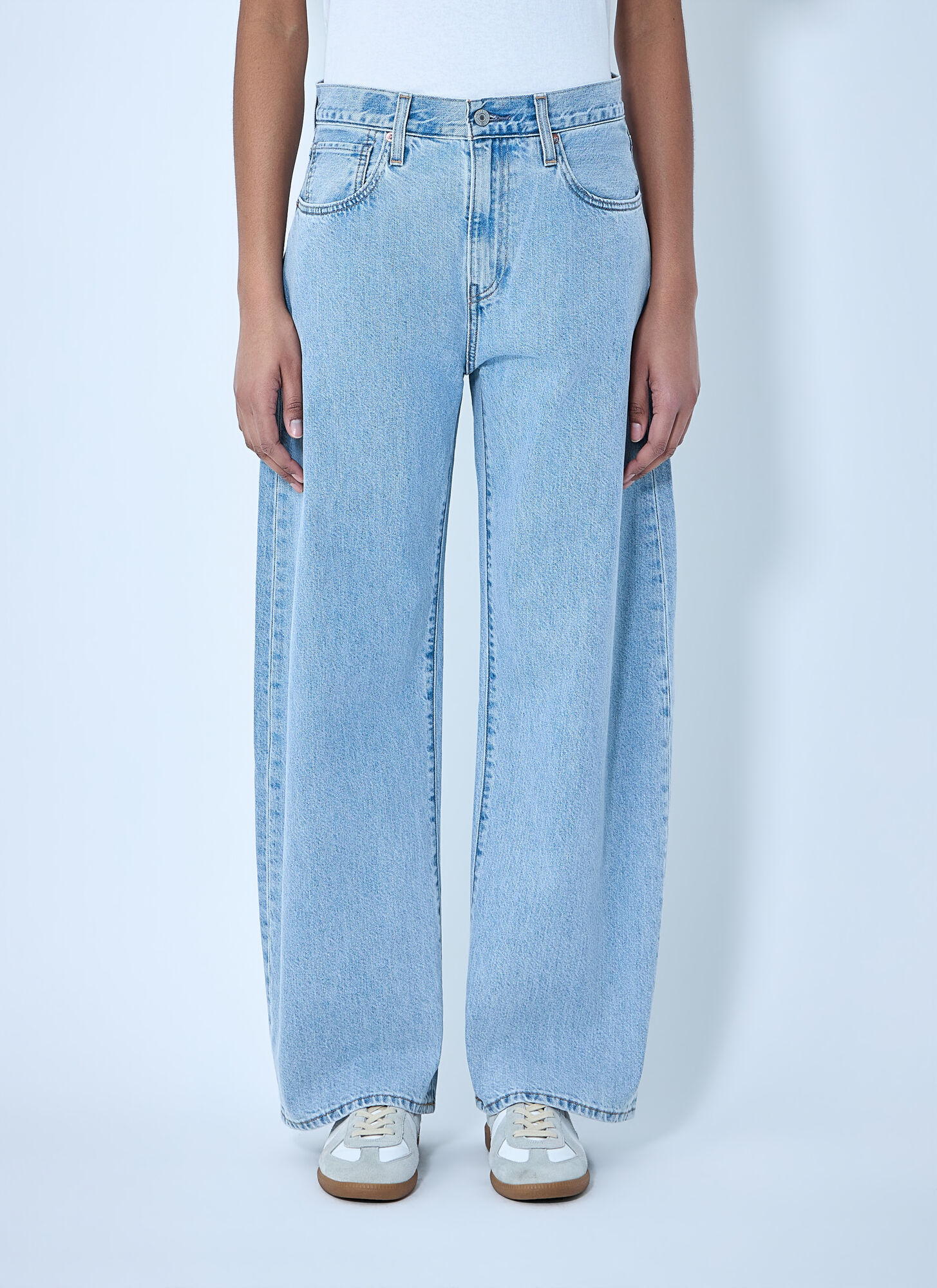 Levi's Women's Blue Wide-Leg Denim Jeans - Woman Jeans 28