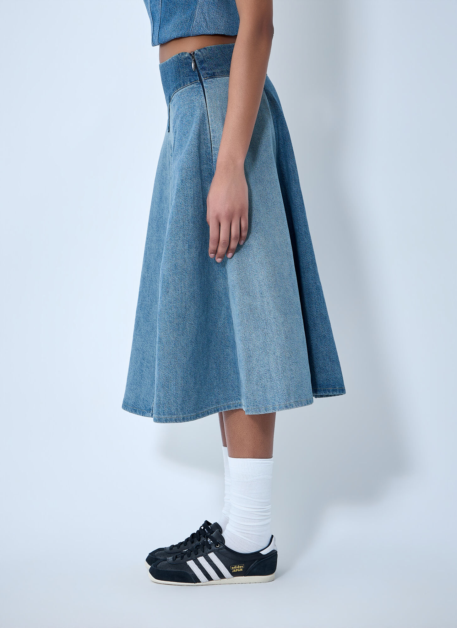  Levi's Levi's Paneled Denim Midi Skirt - Frau Röcke Blue 30 